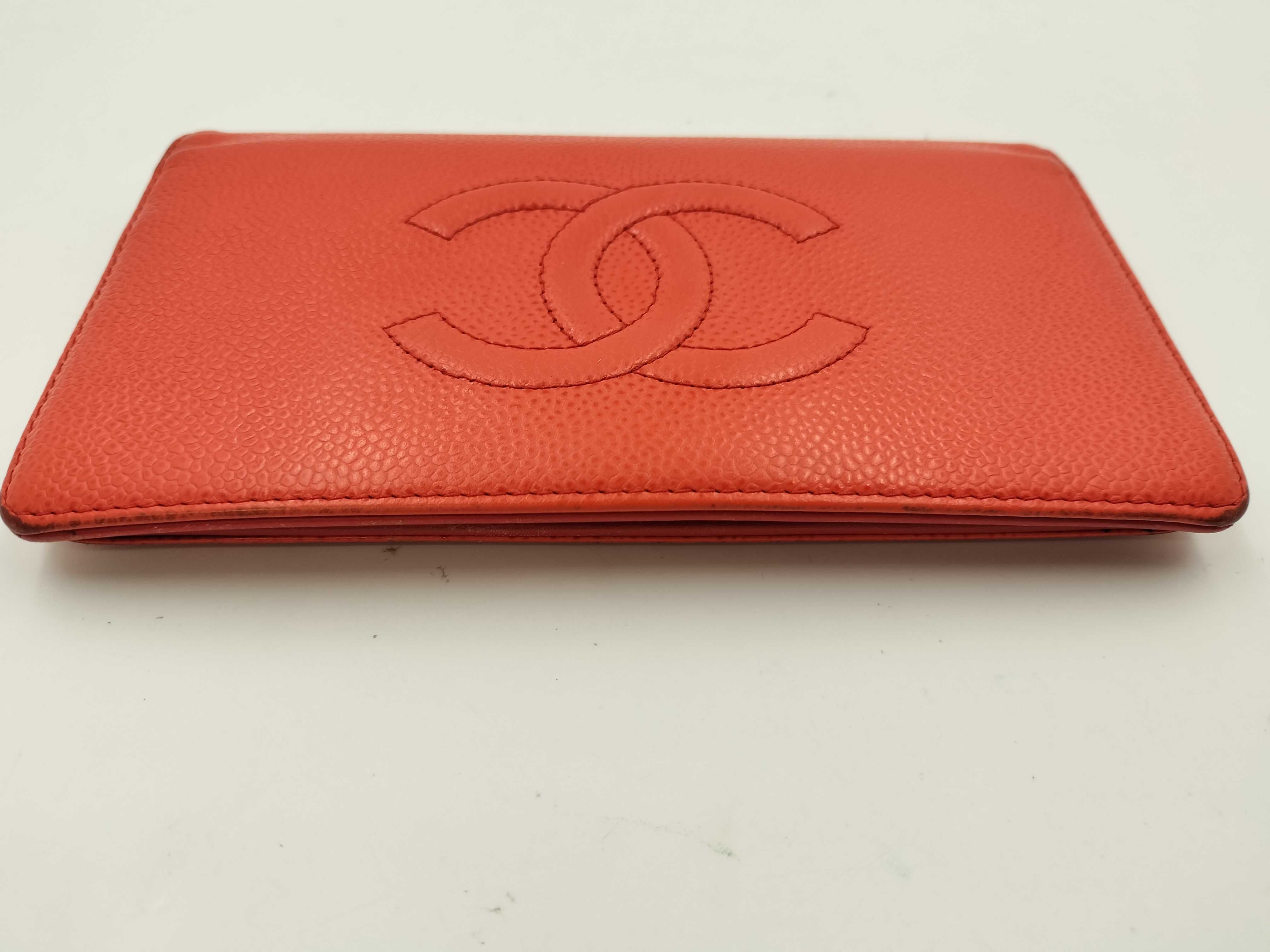 Coco Mark Caviar Skin Bi-fold Long Wallet — view 8