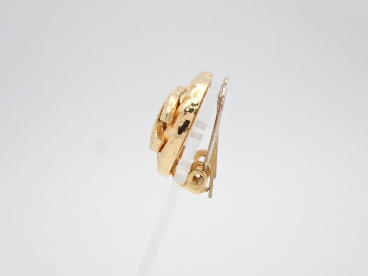 Logo Circle Earrings, Gold — view 3