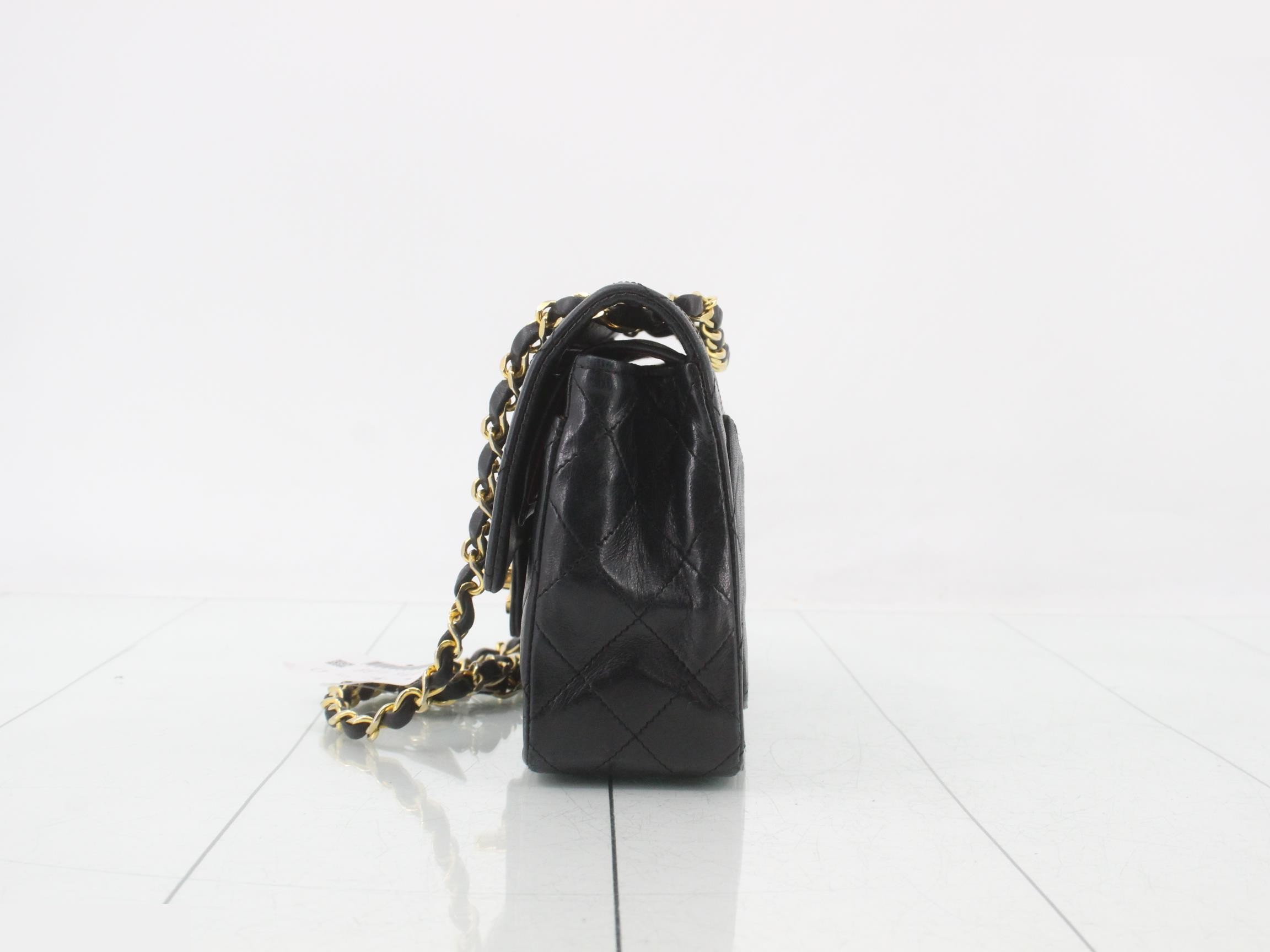 Lambskin Matelassé Classic Flap Shoulder Bag — view 3