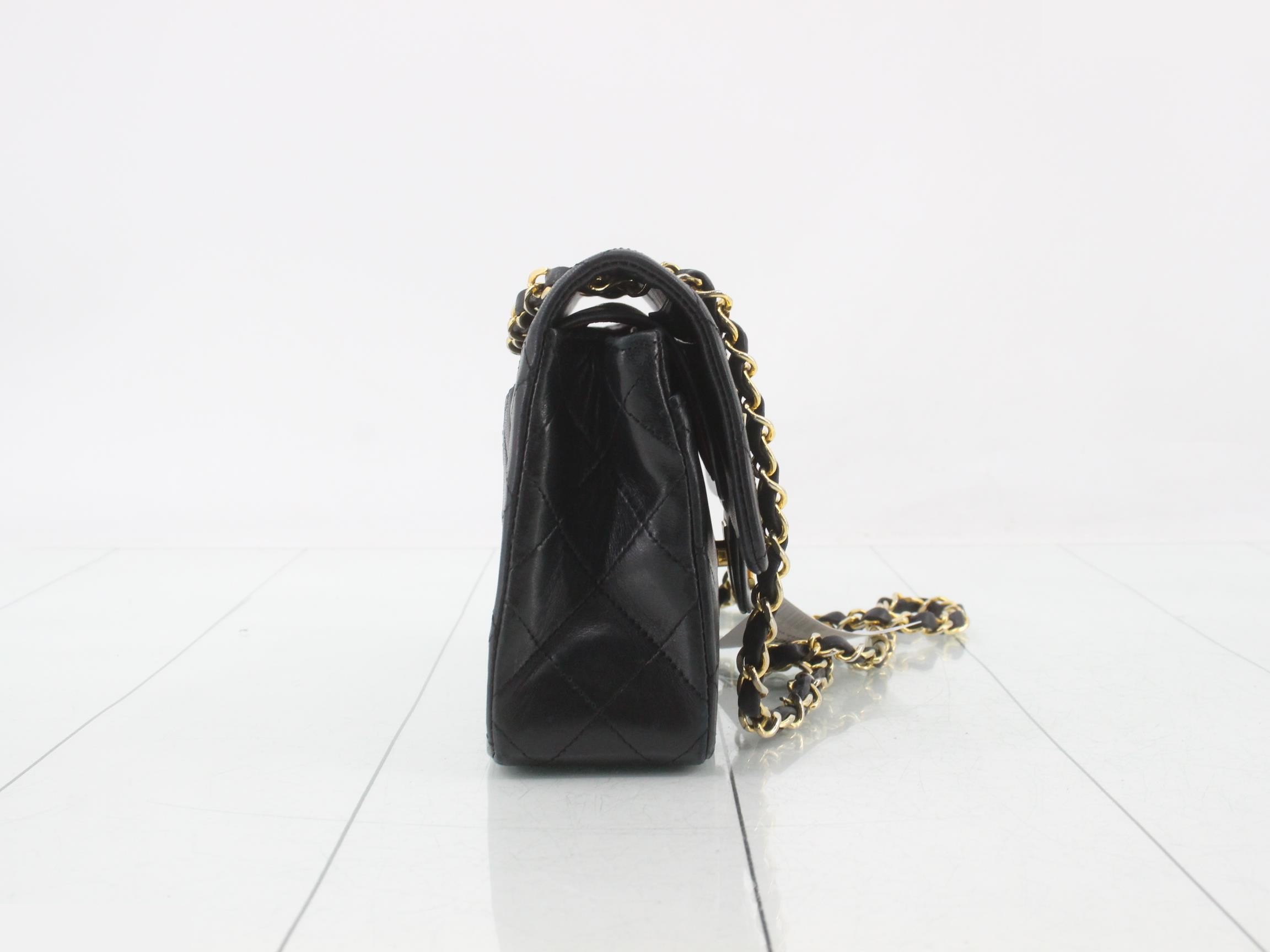 Lambskin Matelassé Classic Flap Shoulder Bag — view 4