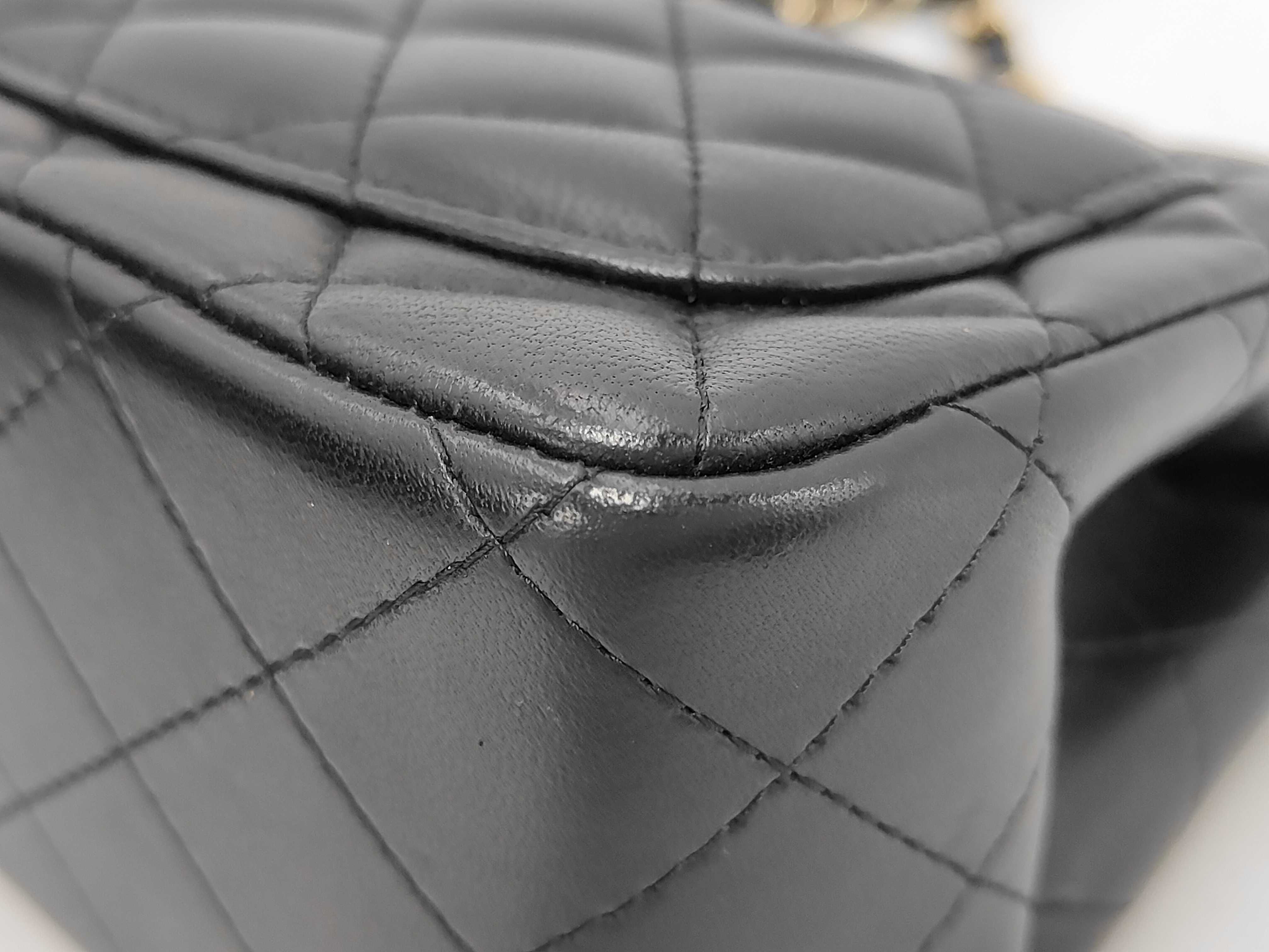 Mini Matelassé Chain Shoulder Bag, Lambskin, Black, Gold Hardware. — view 4