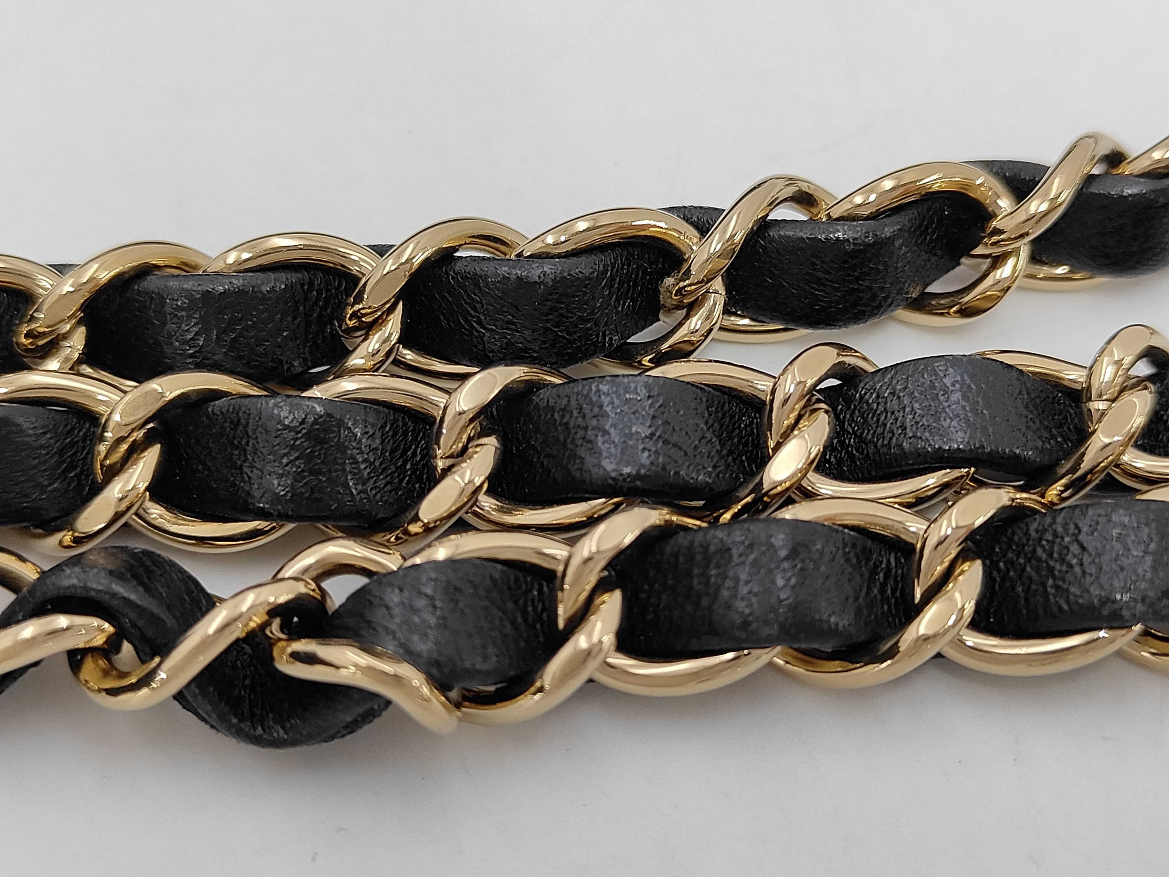 Mini Matelassé Chain Shoulder Bag, Lambskin, Black, Gold Hardware. — view 7