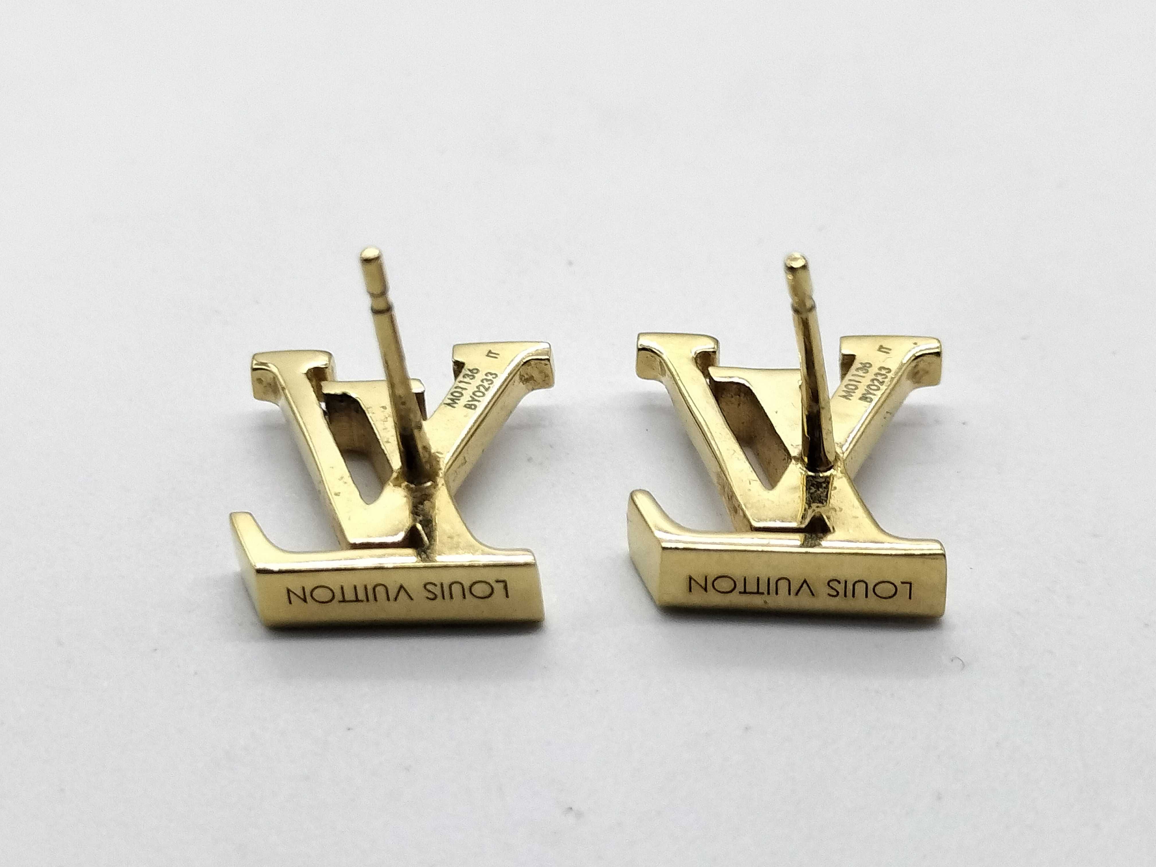 M01136 Earrings LV Iconic Earrings Pink x Gold Earrings — view 4