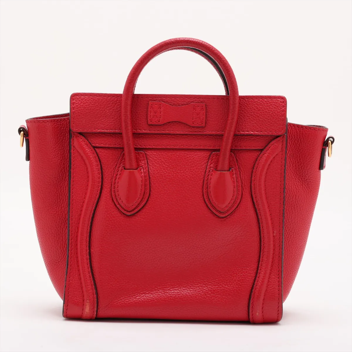 Luggage Nano Shopper Leather 2-Way Handbag, Red — view 2