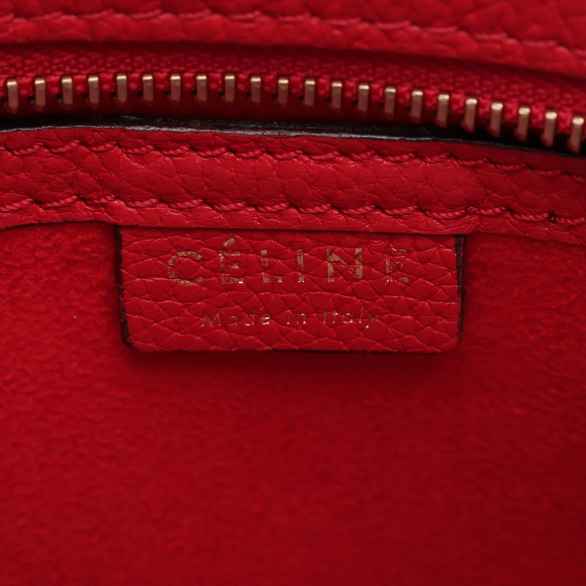 Luggage Nano Shopper Leather 2-Way Handbag, Red — view 9