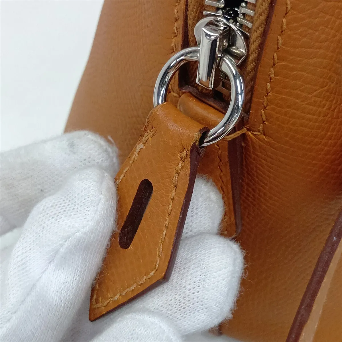 Hermès Bolide 1923 30 Tressage Veau Epsom Gold x Blue Nord Silver Hardware D:2019 — view 14