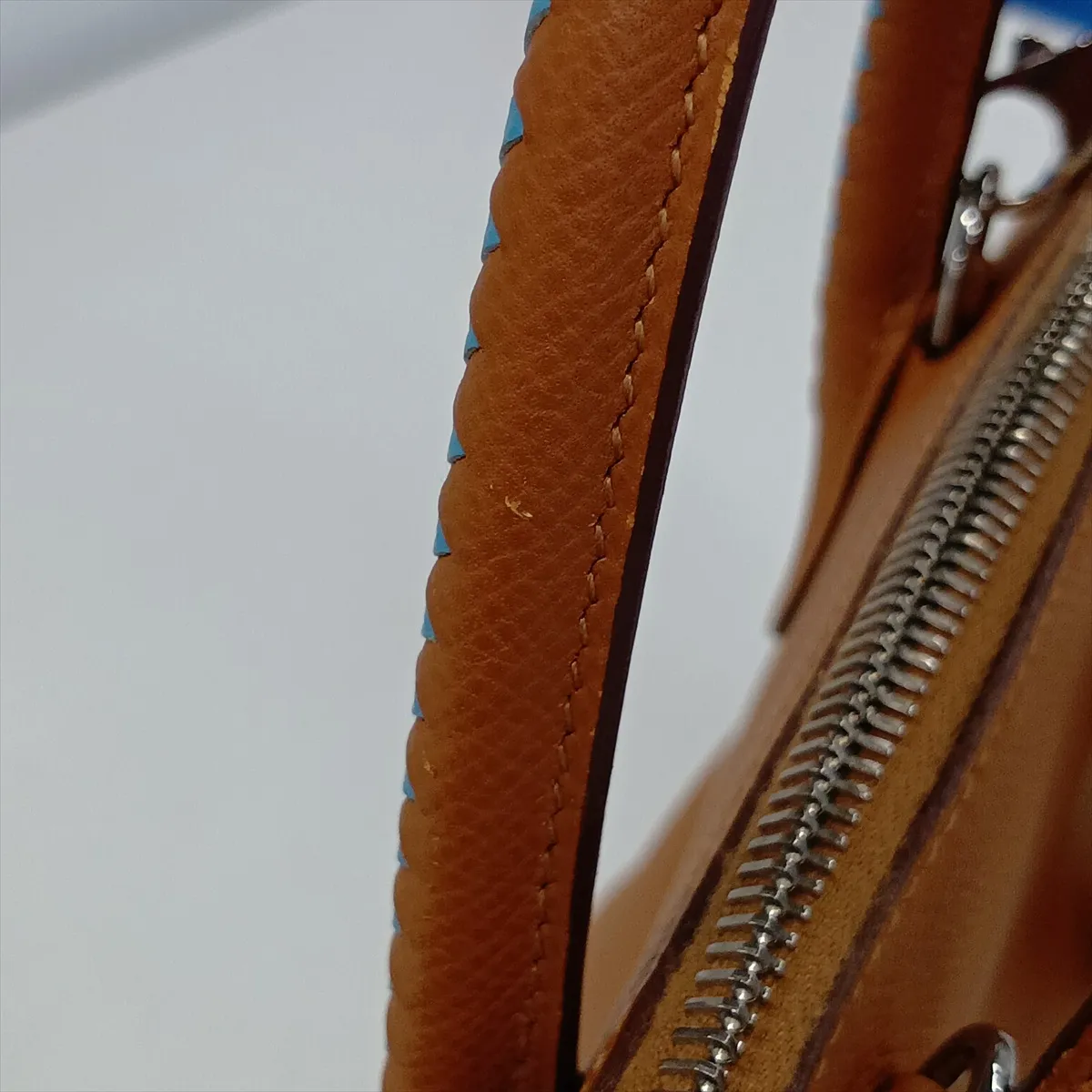 Hermès Bolide 1923 30 Tressage Veau Epsom Gold x Blue Nord Silver Hardware D:2019 — view 15