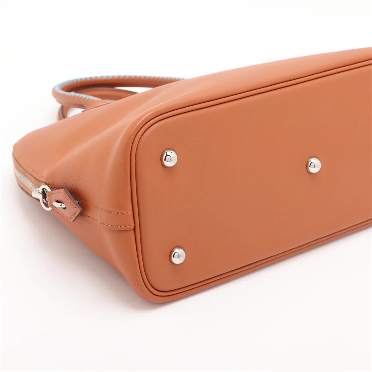 Hermès Bolide 1923 30 Tressage Veau Epsom Gold x Blue Nord Silver Hardware D:2019 — view 4