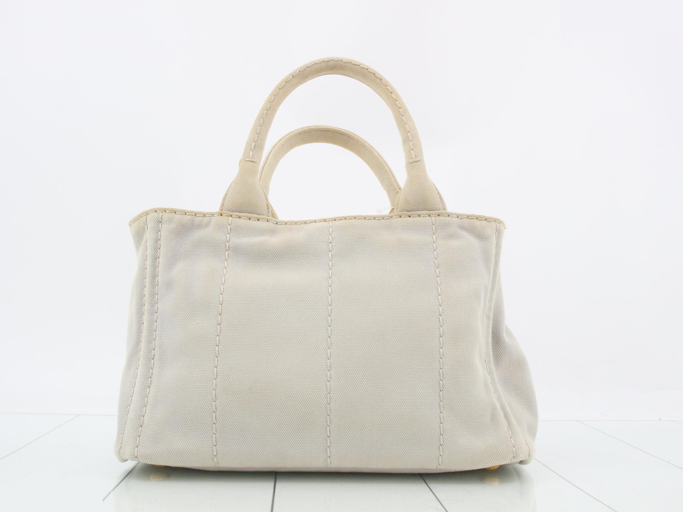 Canapa 2-Way Shoulder Bag with Triangle Plate, Canvas — view 2