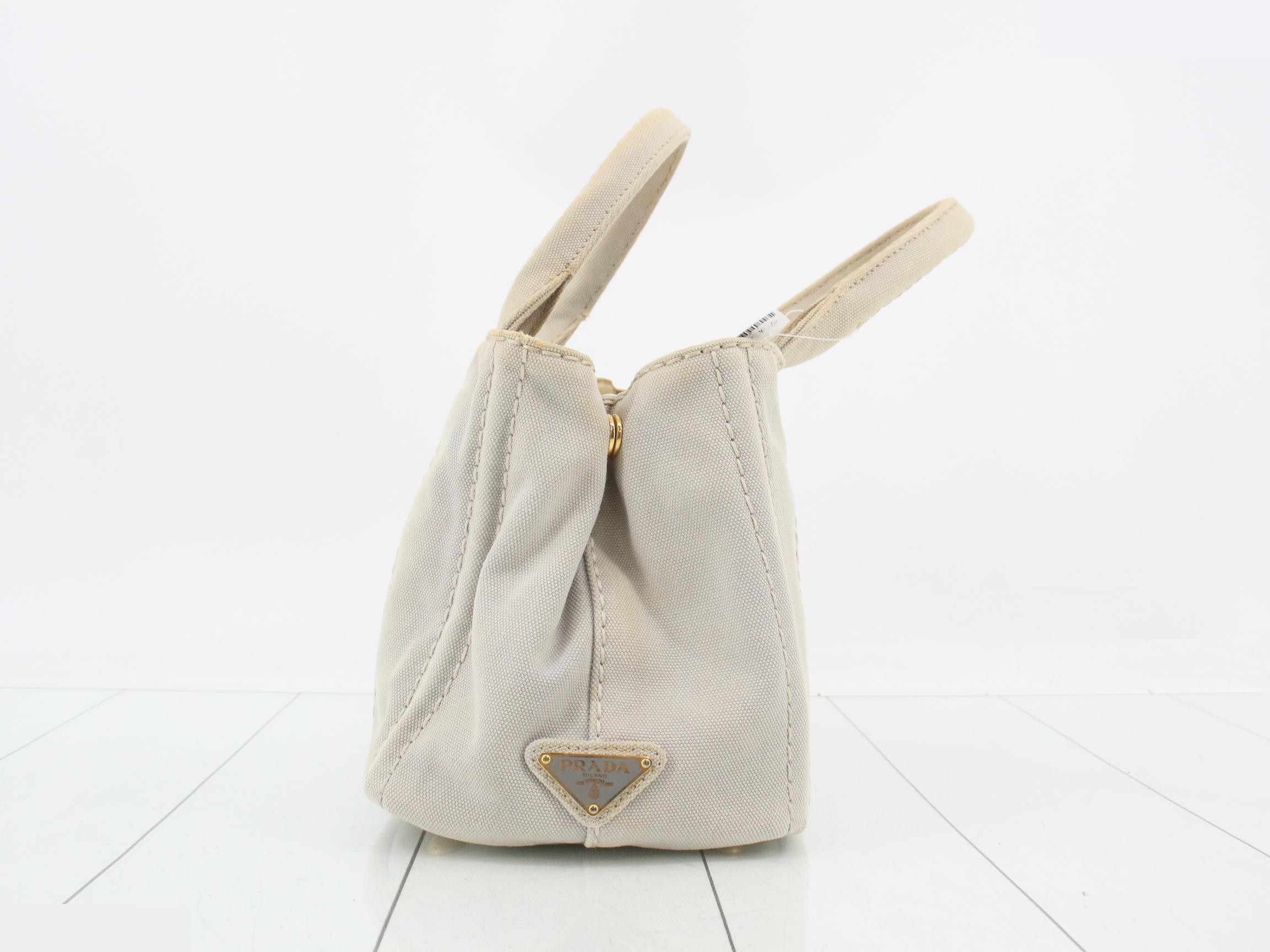 Canapa 2-Way Shoulder Bag with Triangle Plate, Canvas — view 4