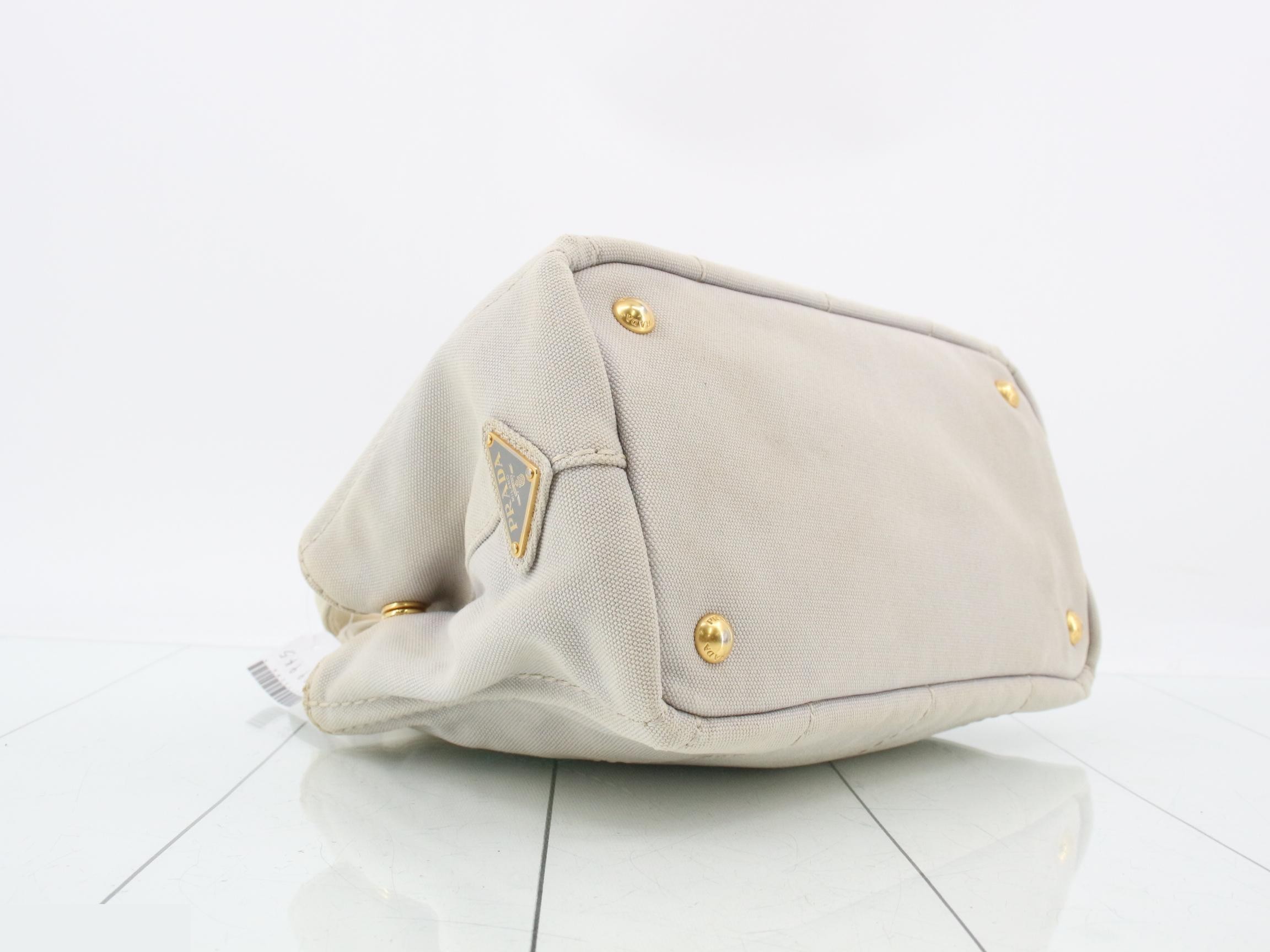 Canapa 2-Way Shoulder Bag with Triangle Plate, Canvas — view 5
