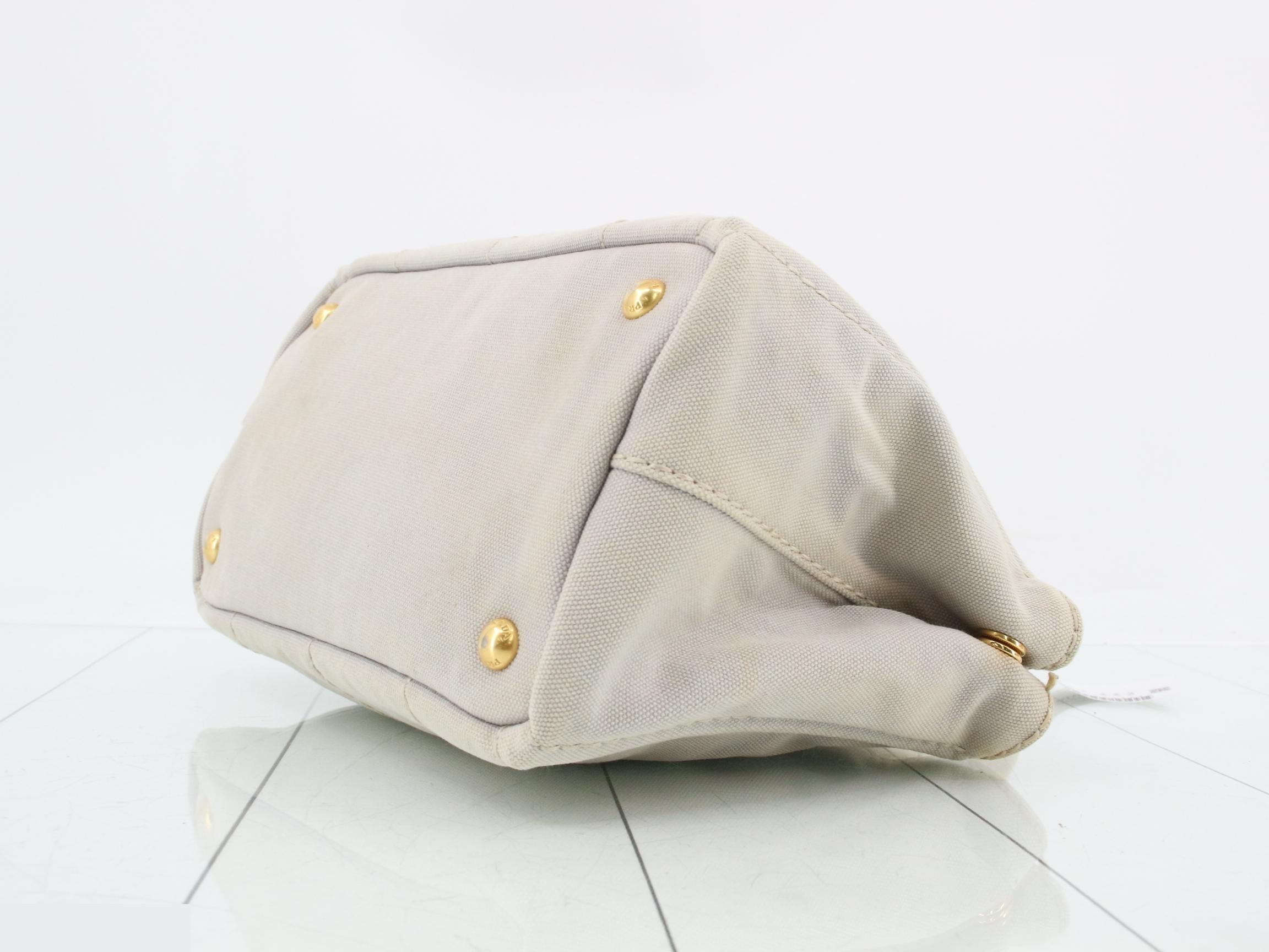Canapa 2-Way Shoulder Bag with Triangle Plate, Canvas — view 6