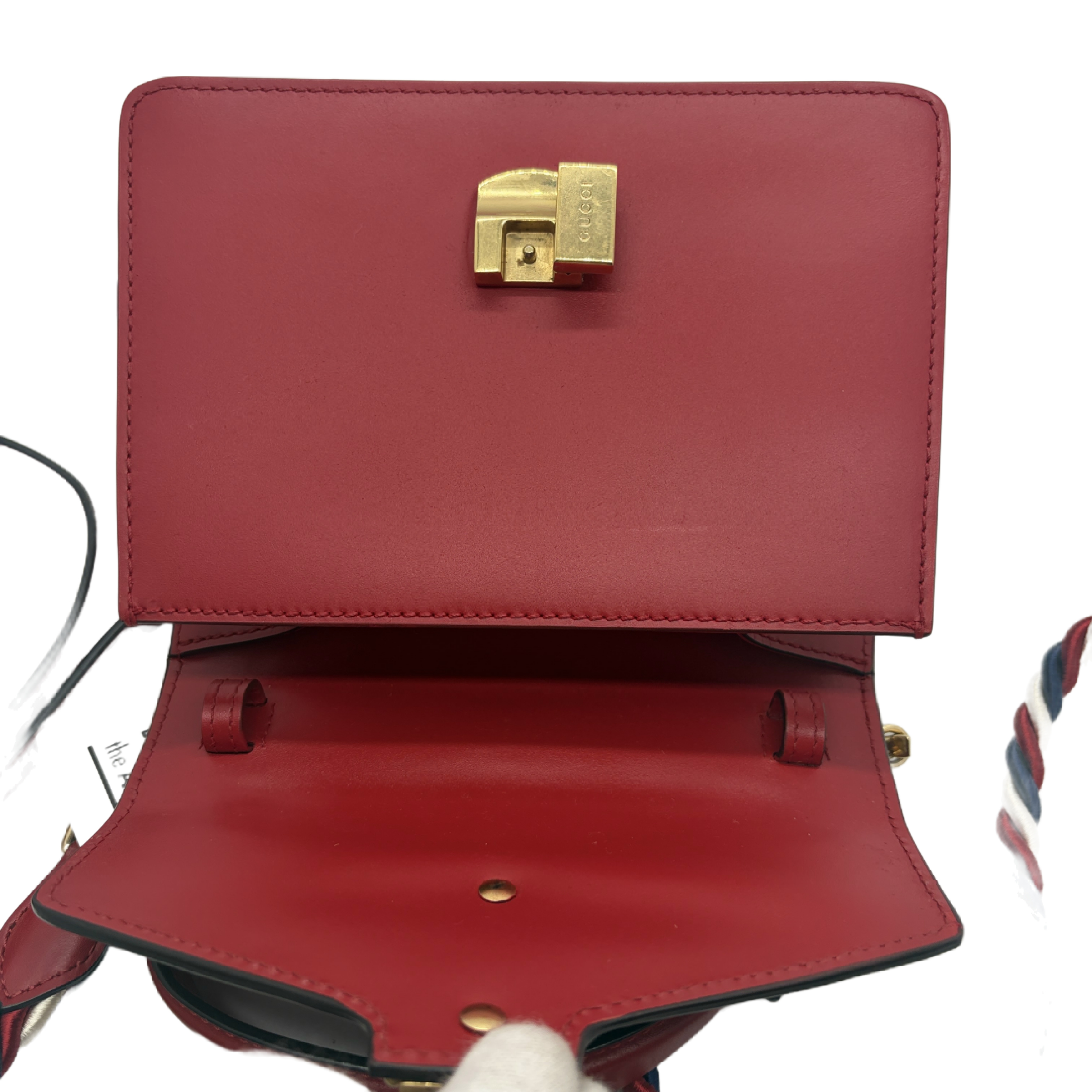 Sylvie Web Line Leather Chain Shoulder Bag — view 11