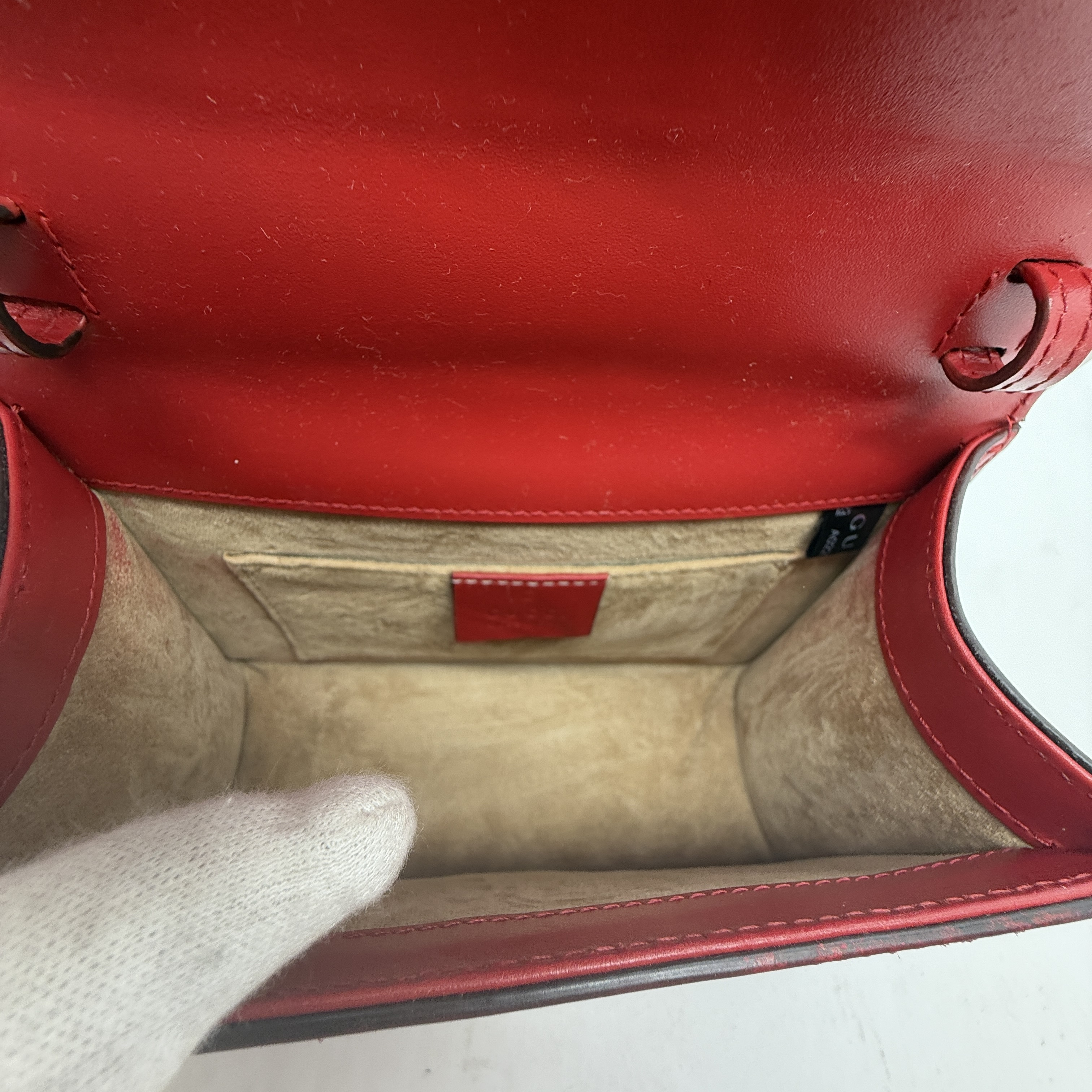 Sylvie Web Line Leather Chain Shoulder Bag — view 12