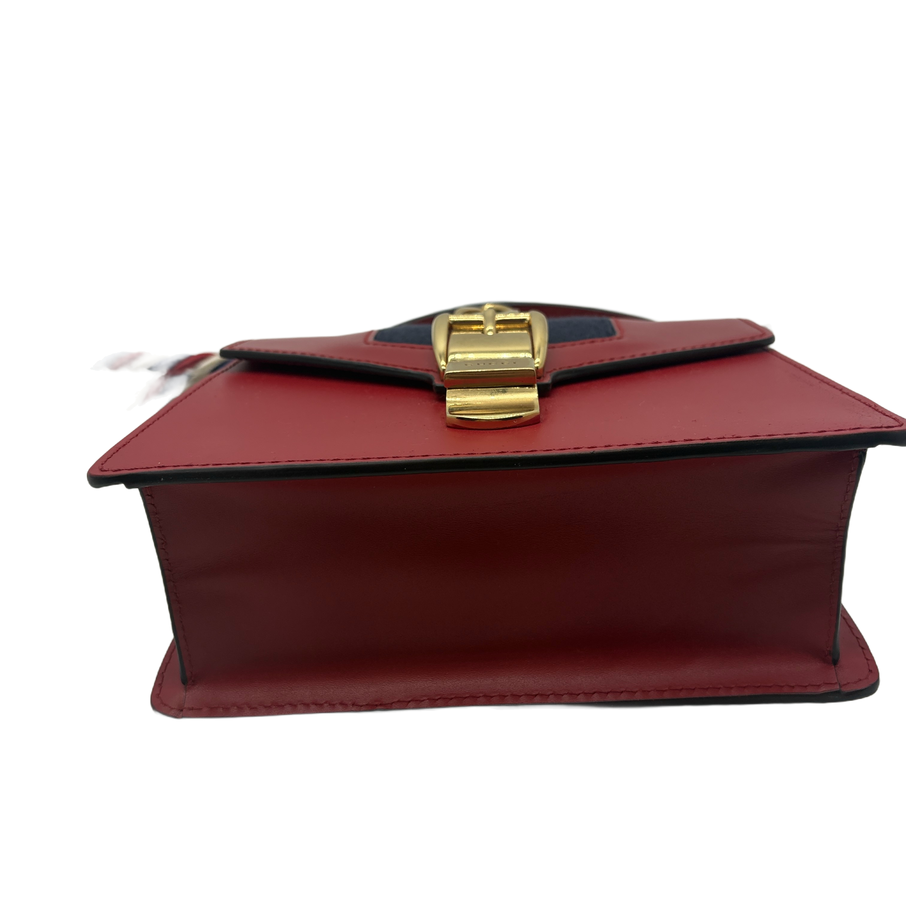Sylvie Web Line Leather Chain Shoulder Bag — view 6