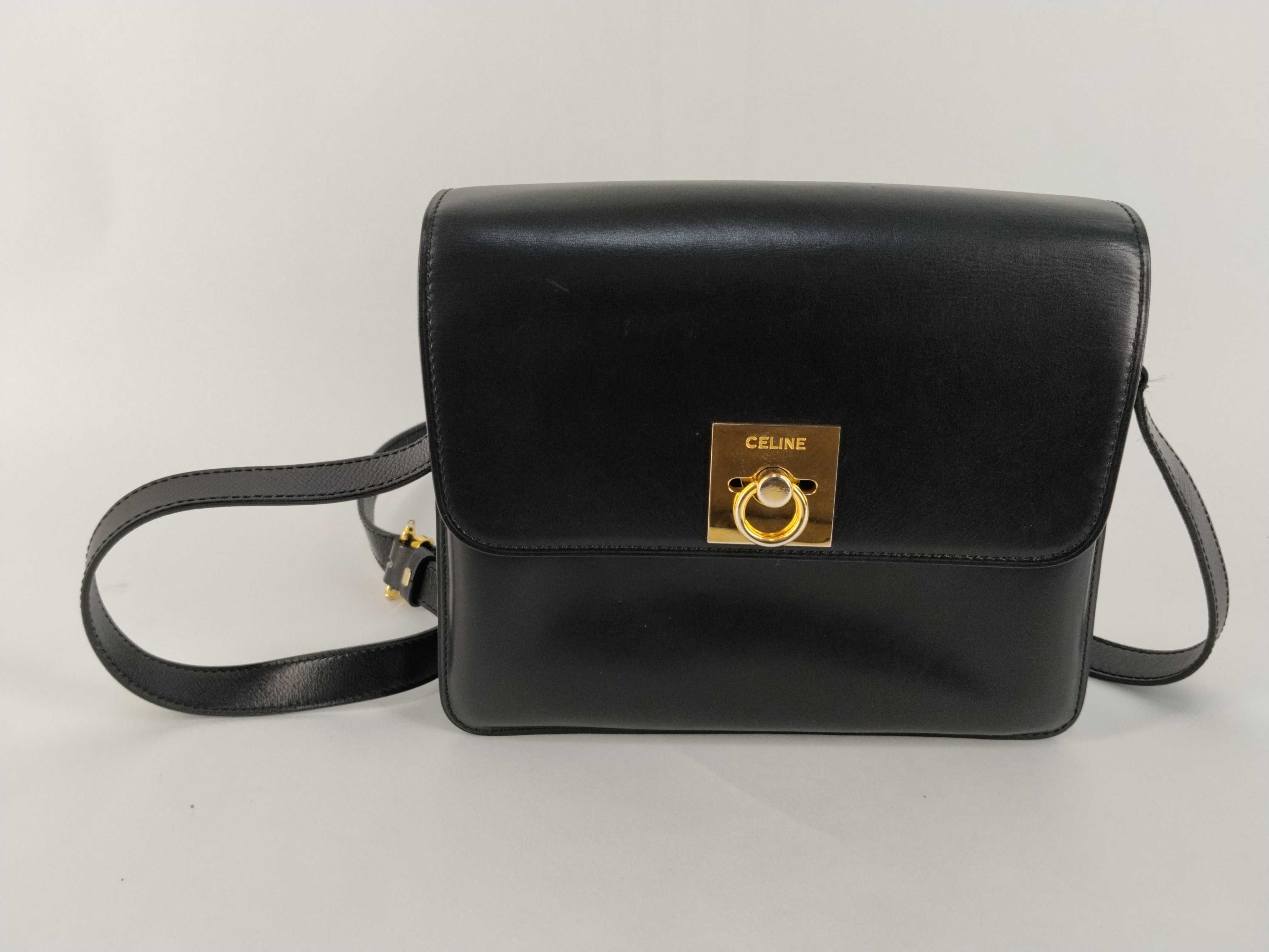 Old Celine Vintage Leather Shoulder Bag