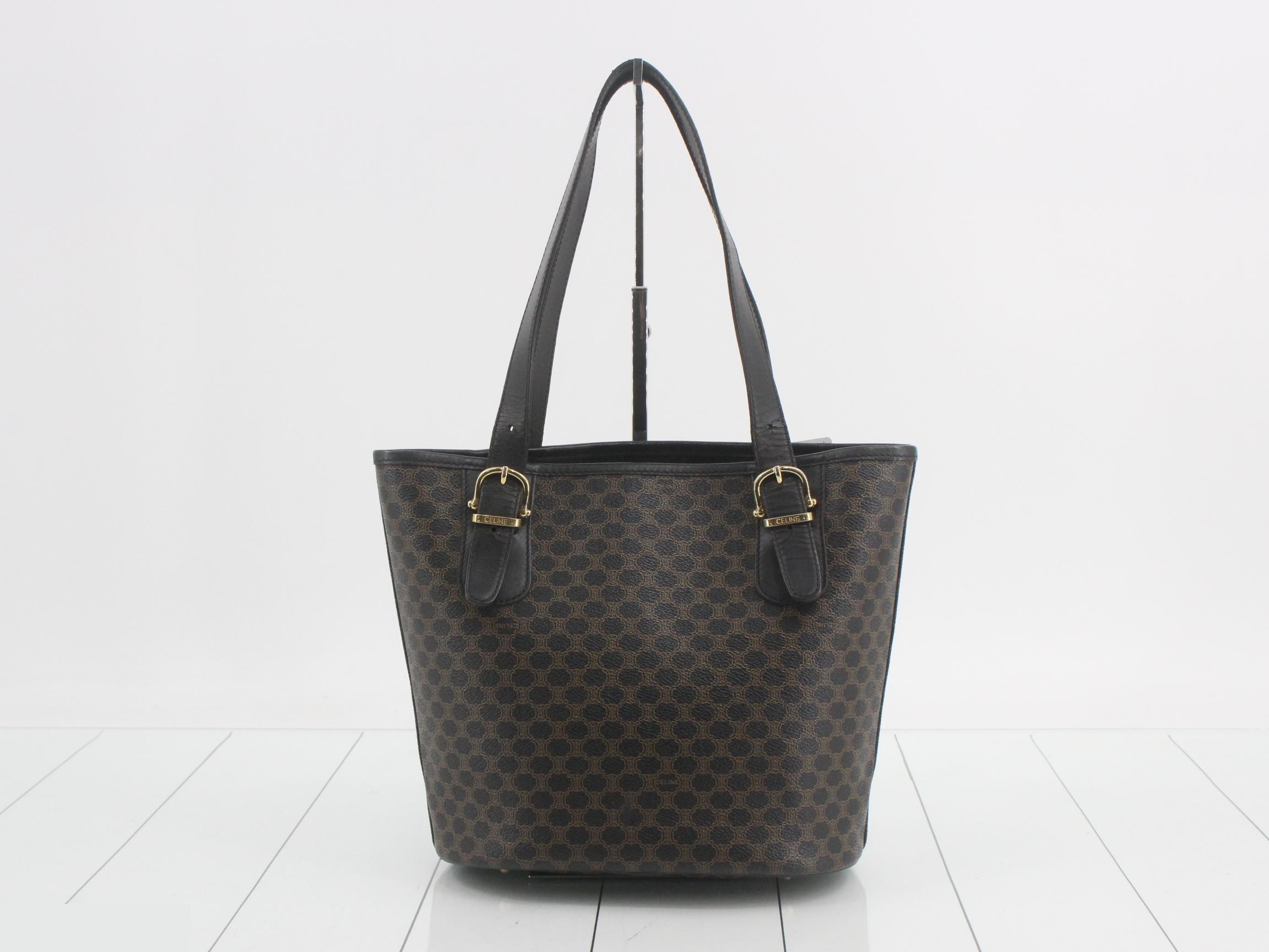 Macadam Tote Bag, Black, PVC/Leather — view 2