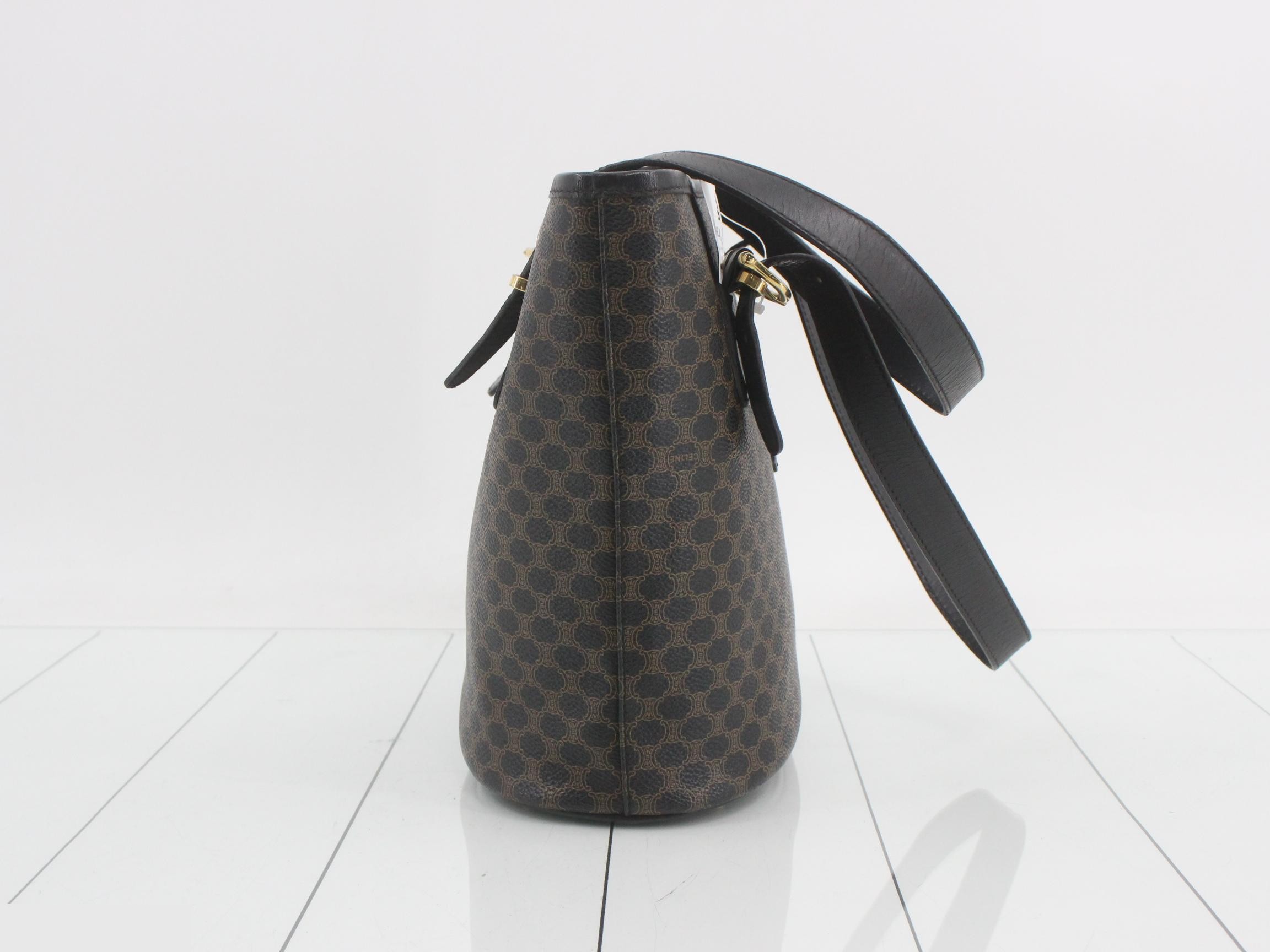 Macadam Tote Bag, Black, PVC/Leather — view 4