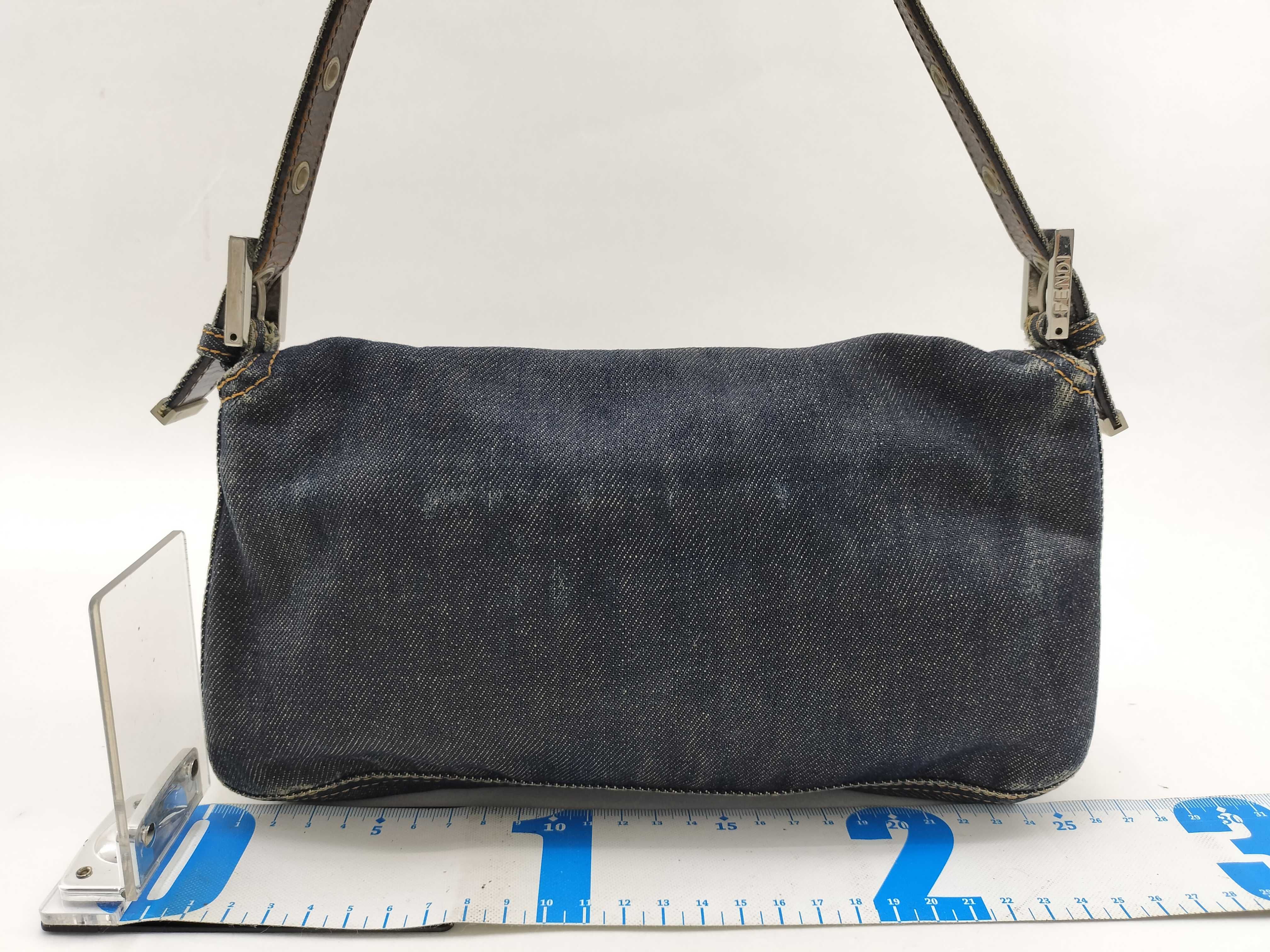 Mamma Bucket Denim x Leather Shoulder Bag — view 2
