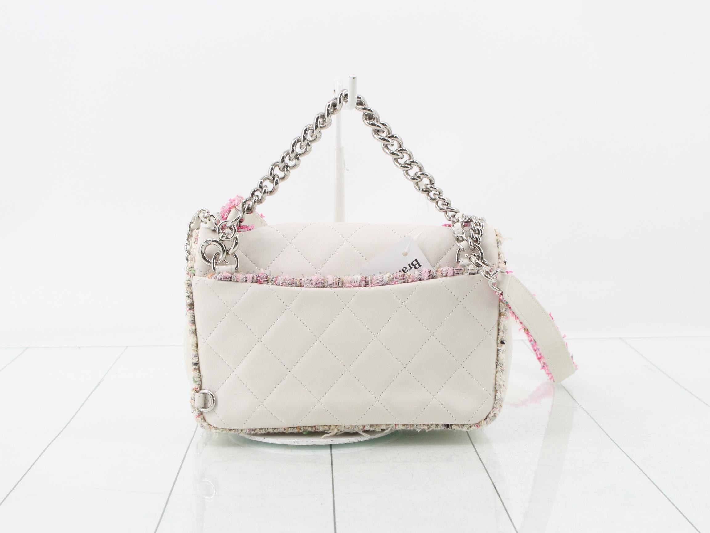 Matelassé Leather/Tweed 3-Way Handbag — view 2