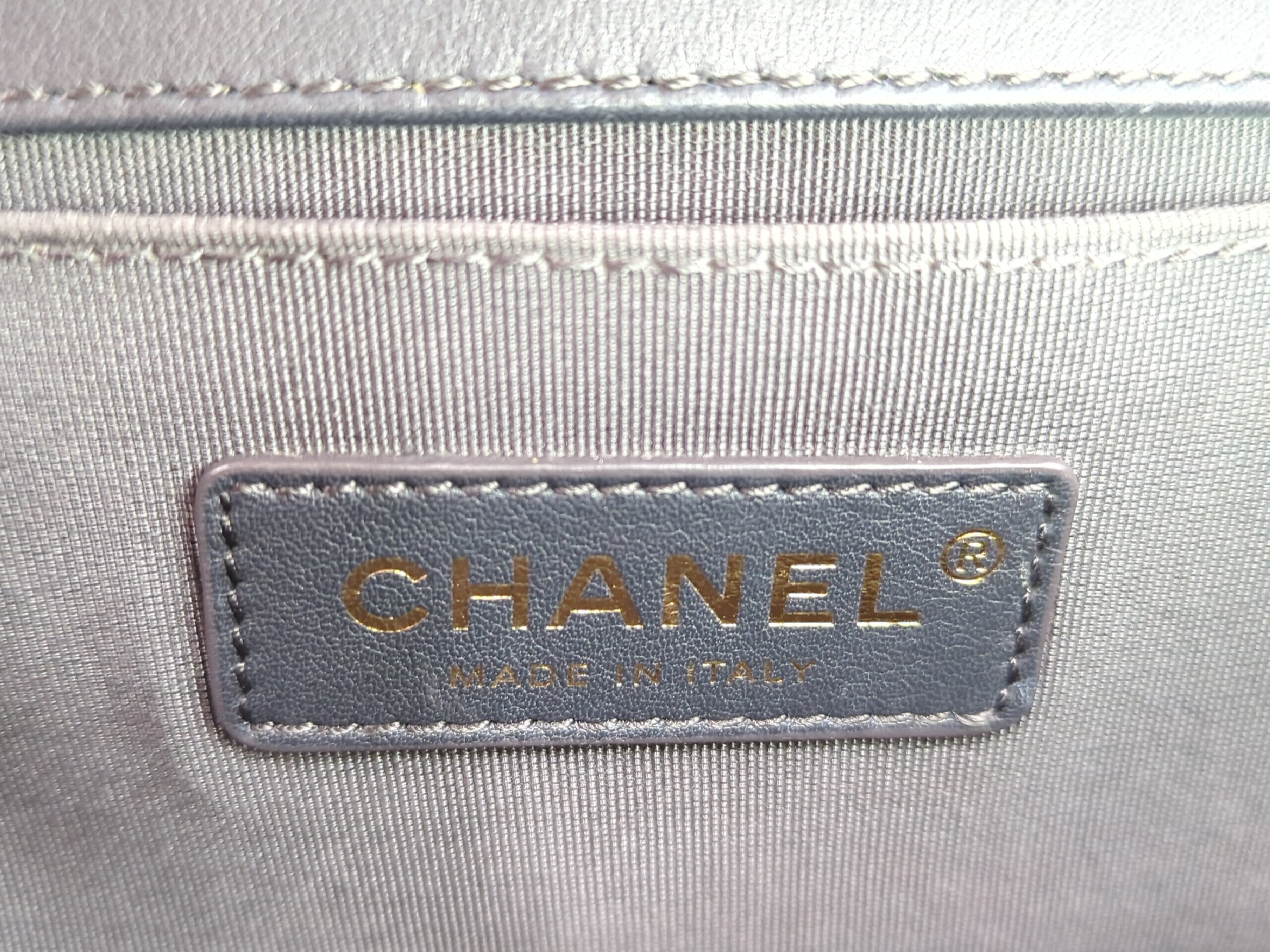 Lambskin Boy Chanel Shoulder Bag, Gray, Series 28 — view 11