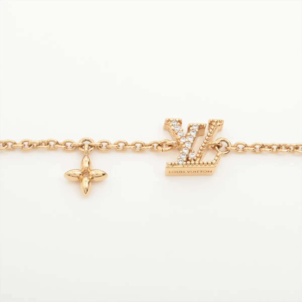 M00587 Bracelet LV Iconic RM4215 Bracelet GP x Rhinestone Gold. Shows signs of wear including — view 2