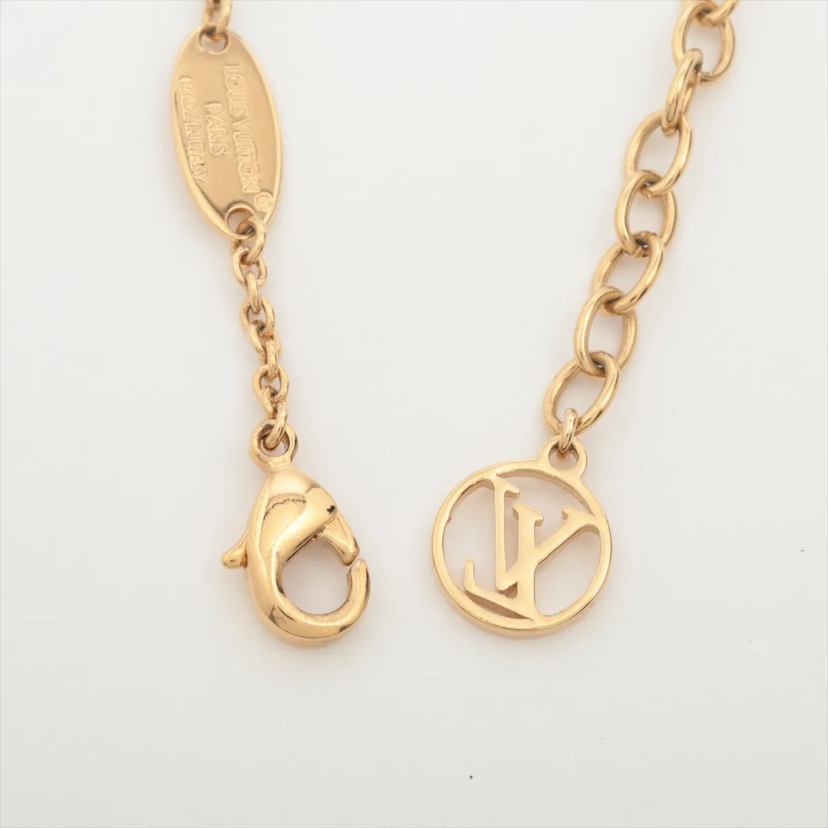 M00587 Bracelet LV Iconic RM4215 Bracelet GP x Rhinestone Gold. Shows signs of wear including — view 4