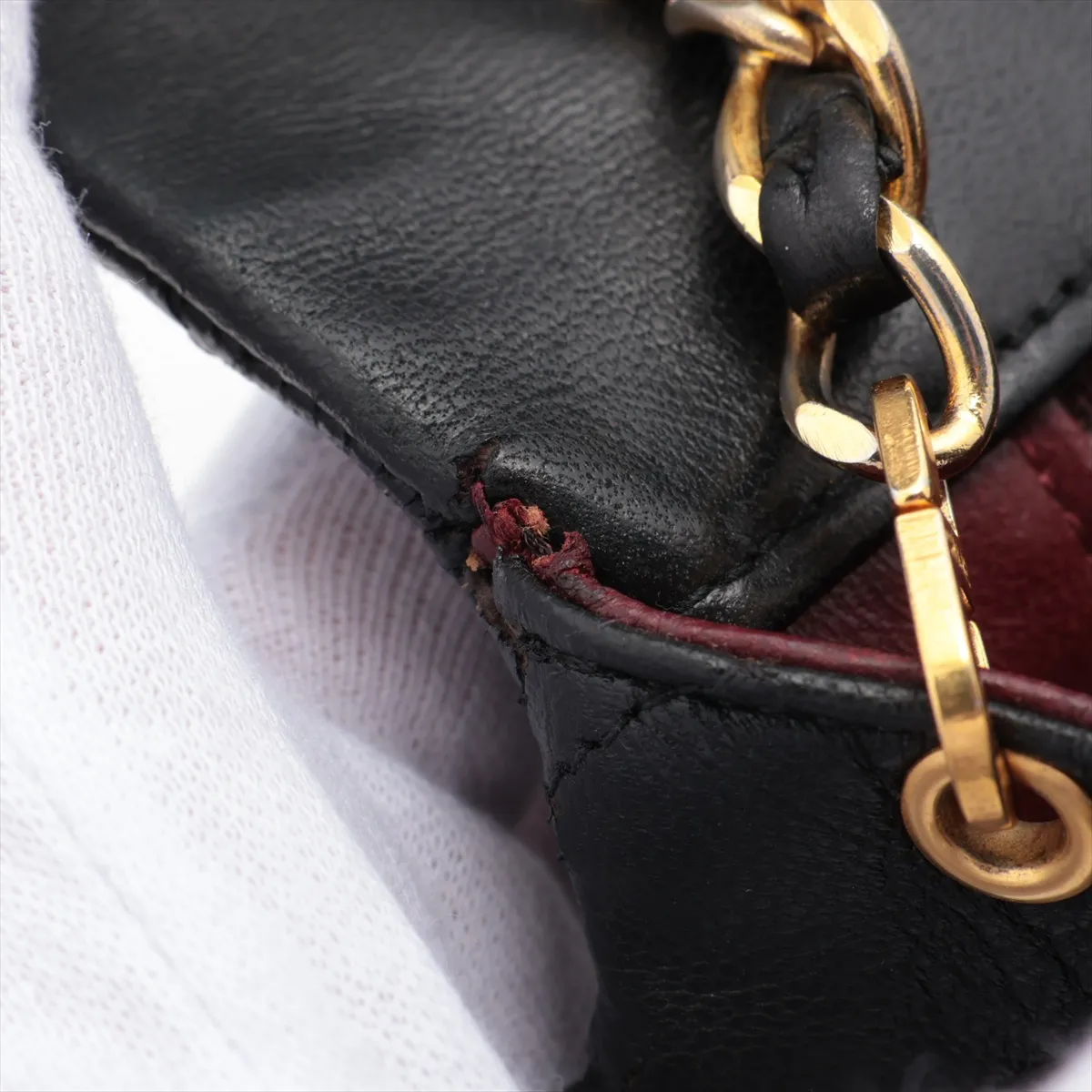Matelasse Lambskin Single Flap Single Chain Bag Black Gold Hardware 1242226 No. 1 — view 12