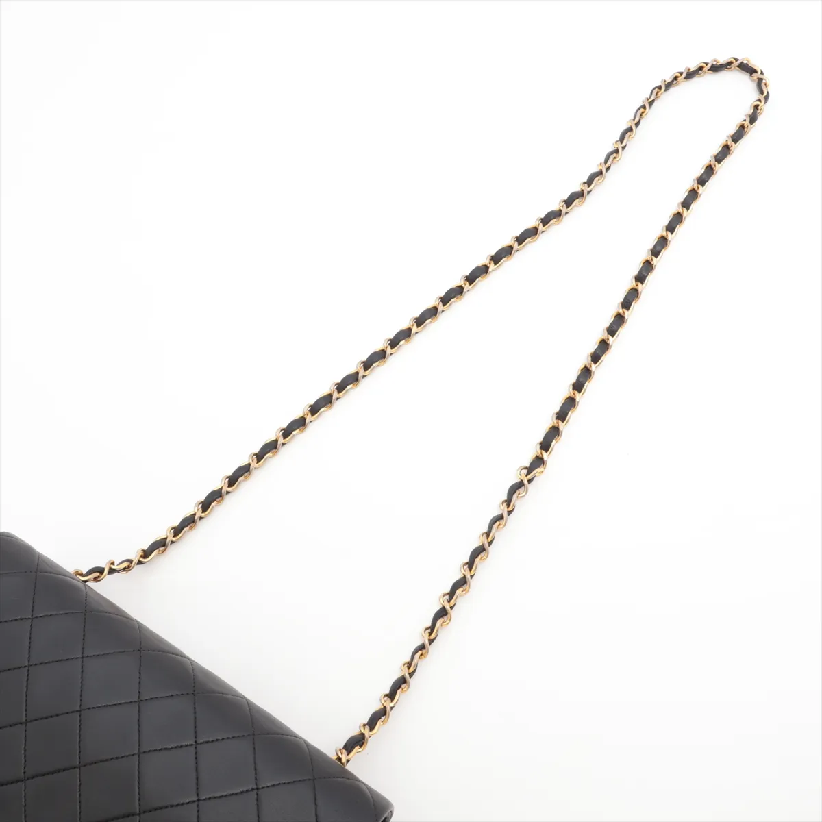 Matelasse Lambskin Single Flap Single Chain Bag Black Gold Hardware 1242226 No. 1 — view 5