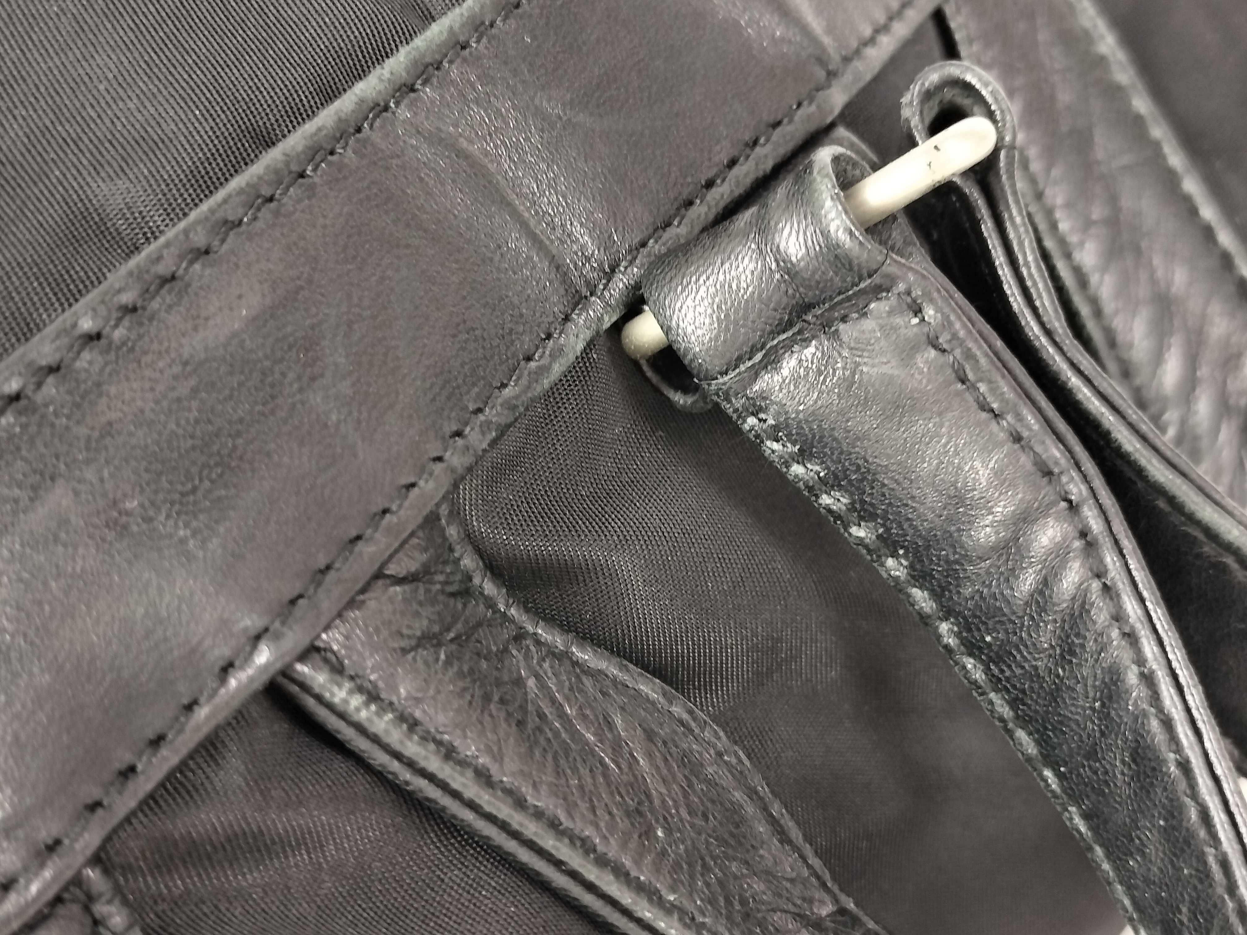 Nylon Prada Backpack, Black, Triangle Plate Backpack — view 5