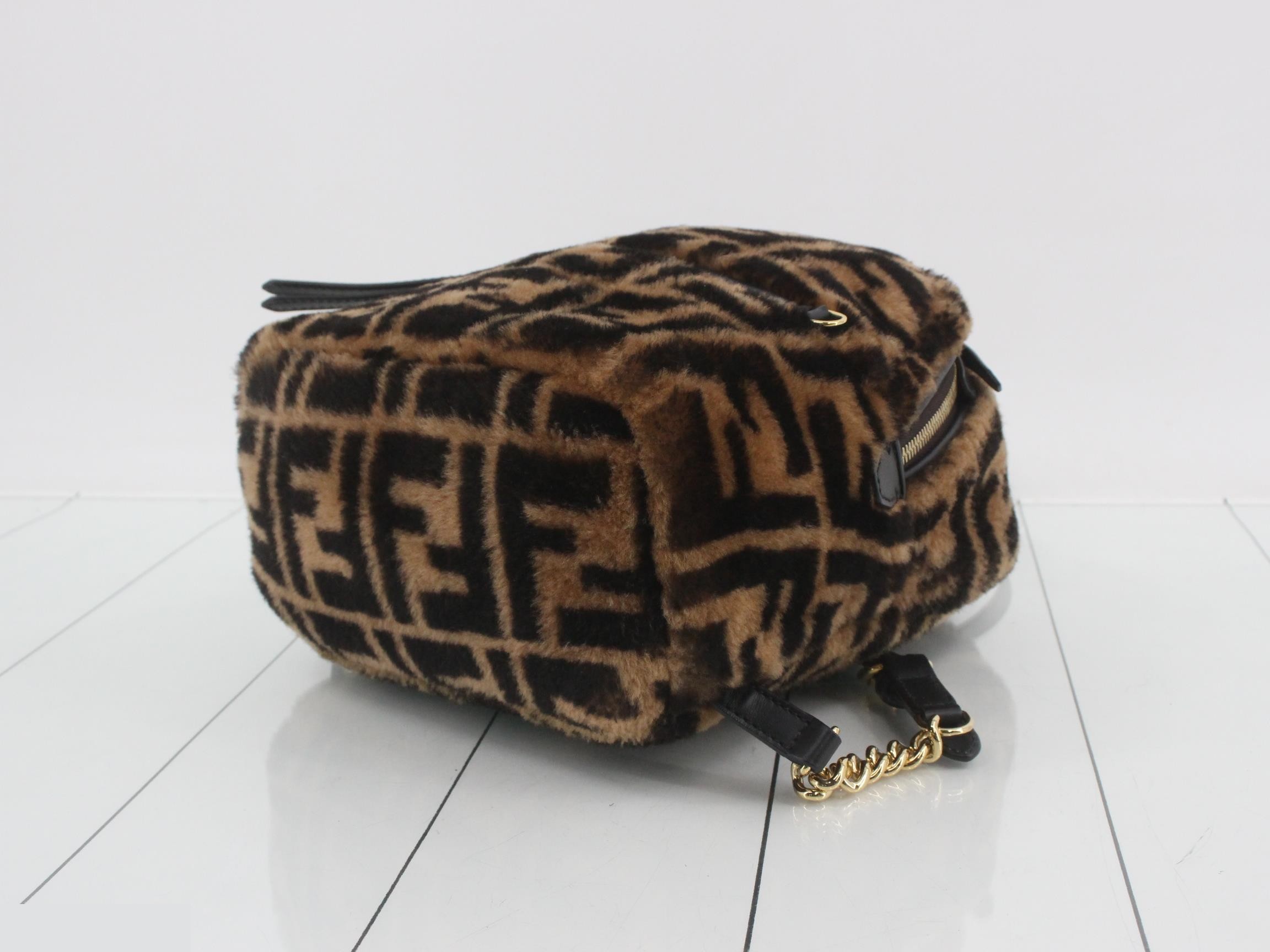 Zucca (bag) - Backpack with fur, brown — view 6