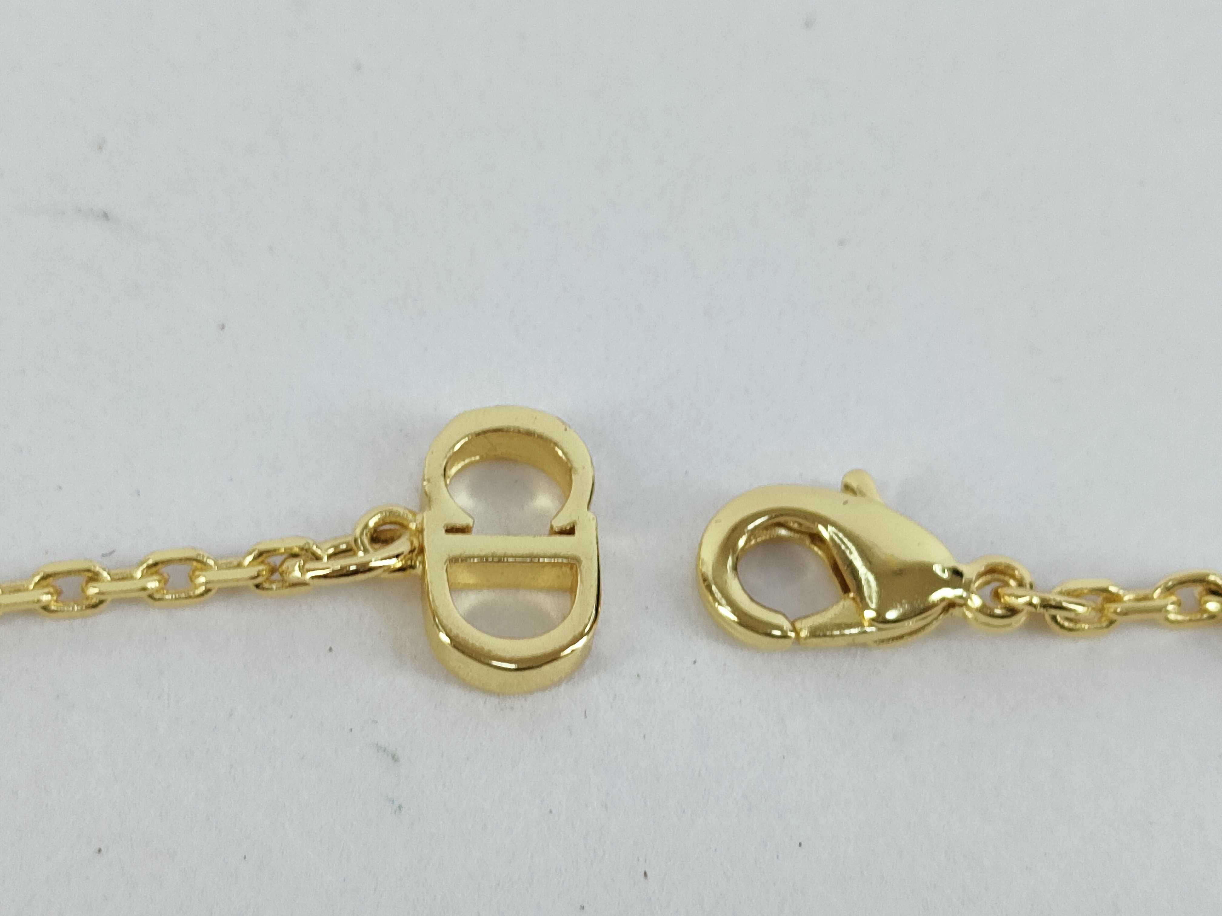 Christian Dior Rhinestone Pearl Gold Necklace — view 3