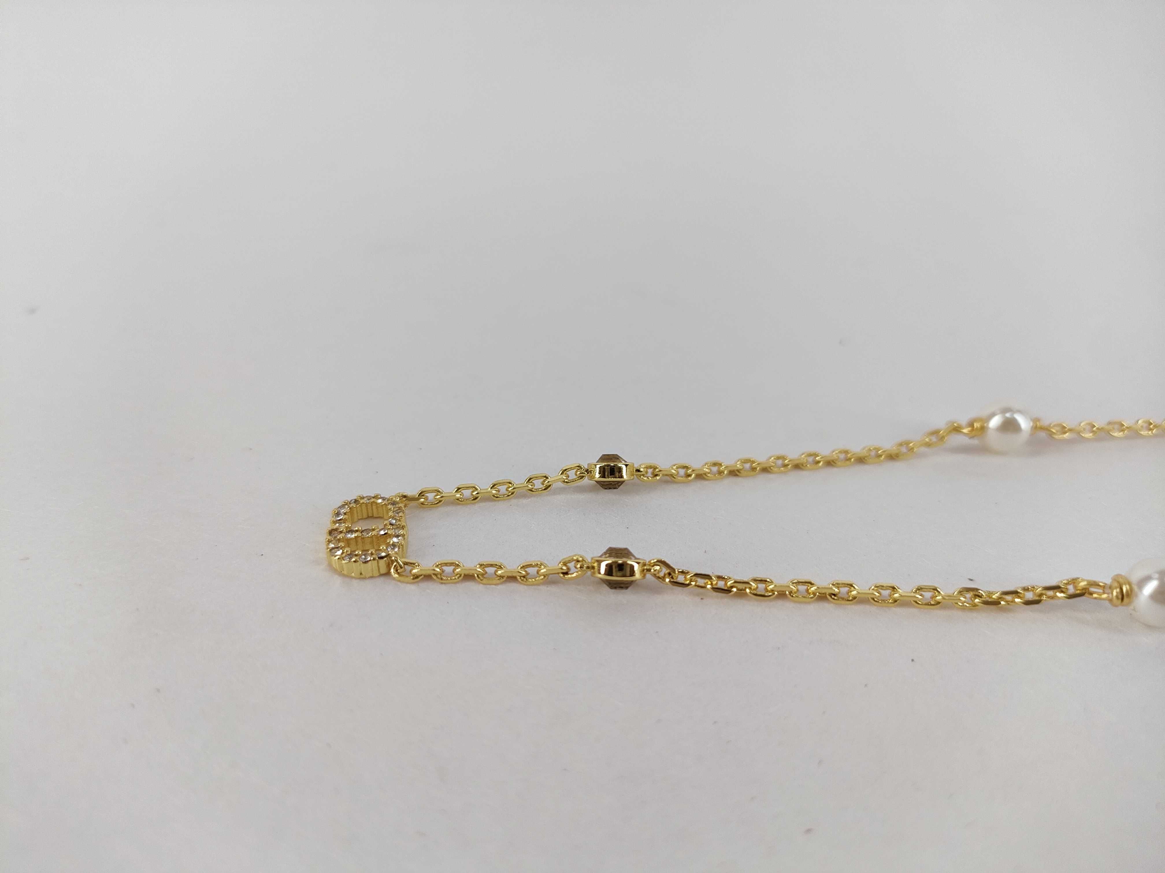 Christian Dior Rhinestone Pearl Gold Necklace — view 5