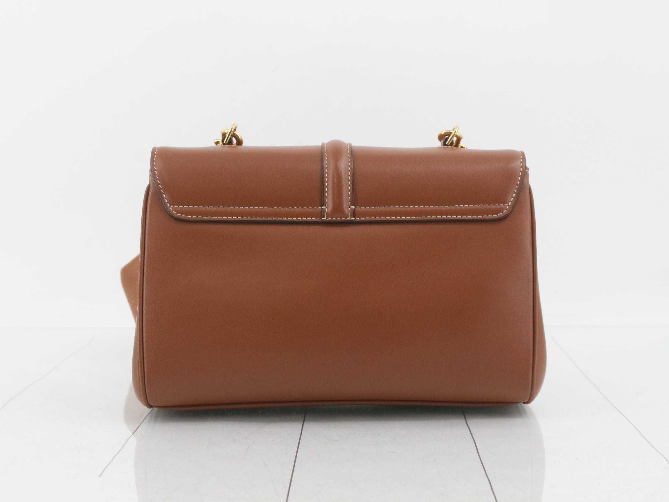 Teen Soft 16 Leather Shoulder Bag, Light Brown — view 2