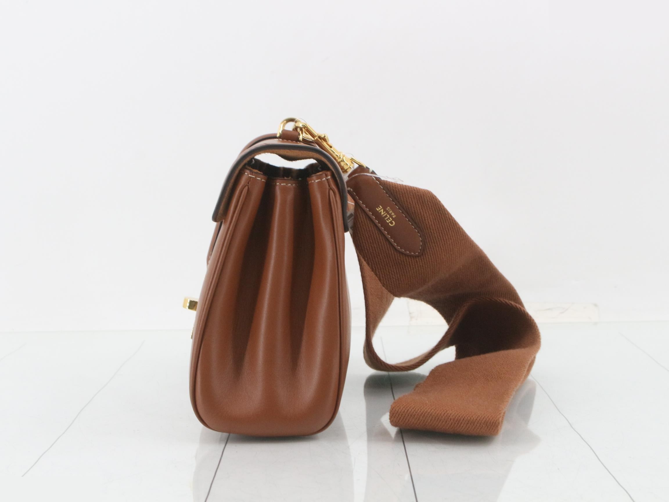 Teen Soft 16 Leather Shoulder Bag, Light Brown — view 3