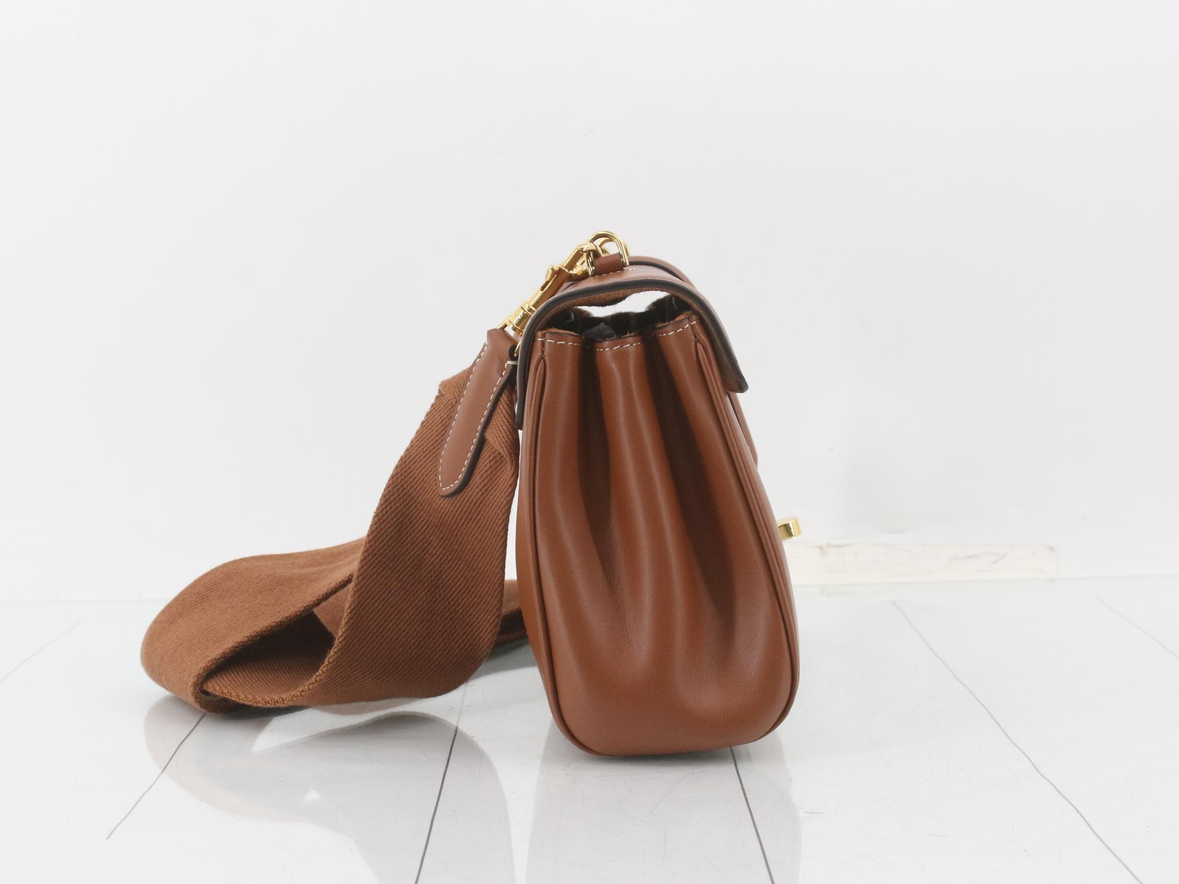 Teen Soft 16 Leather Shoulder Bag, Light Brown — view 4