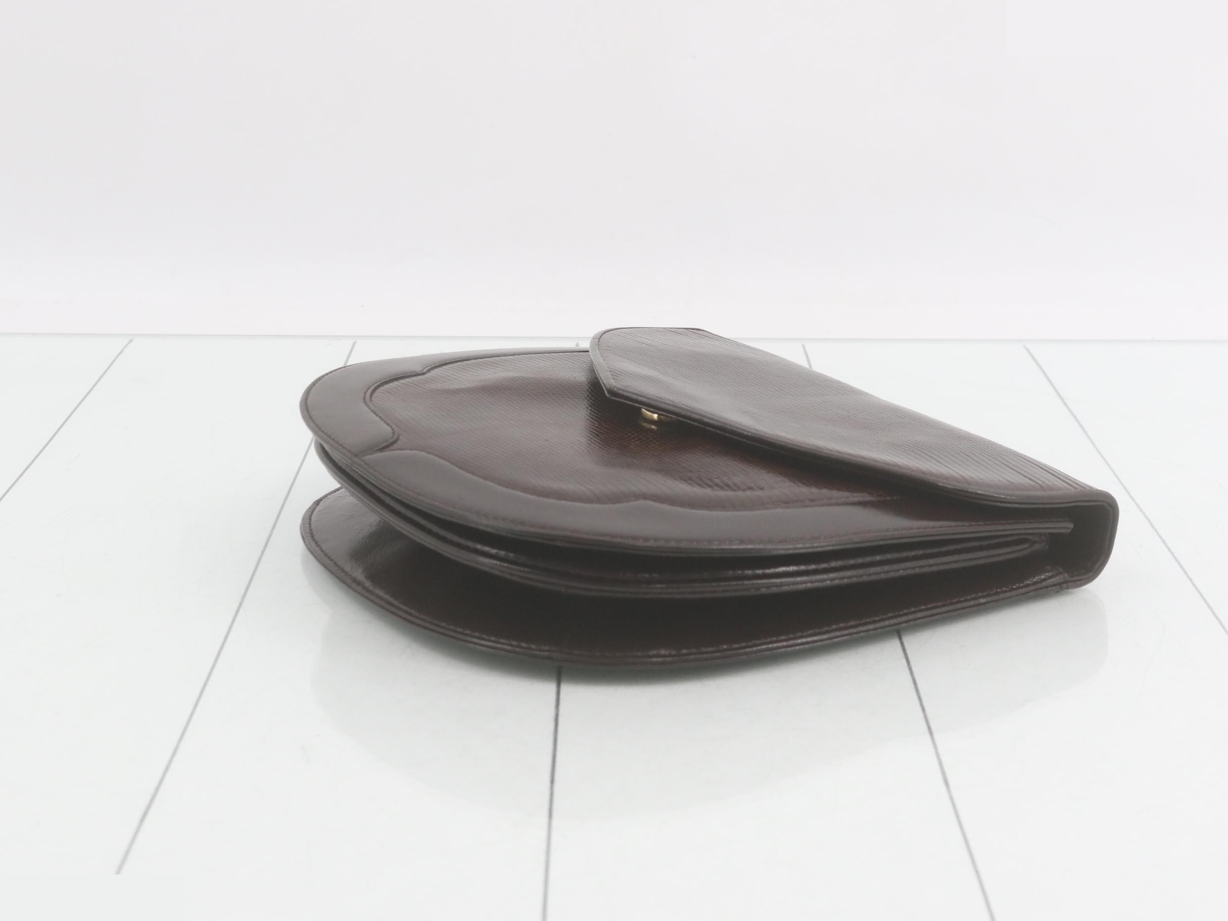 Shoulder bag, brown, embossed lizard leather — view 6