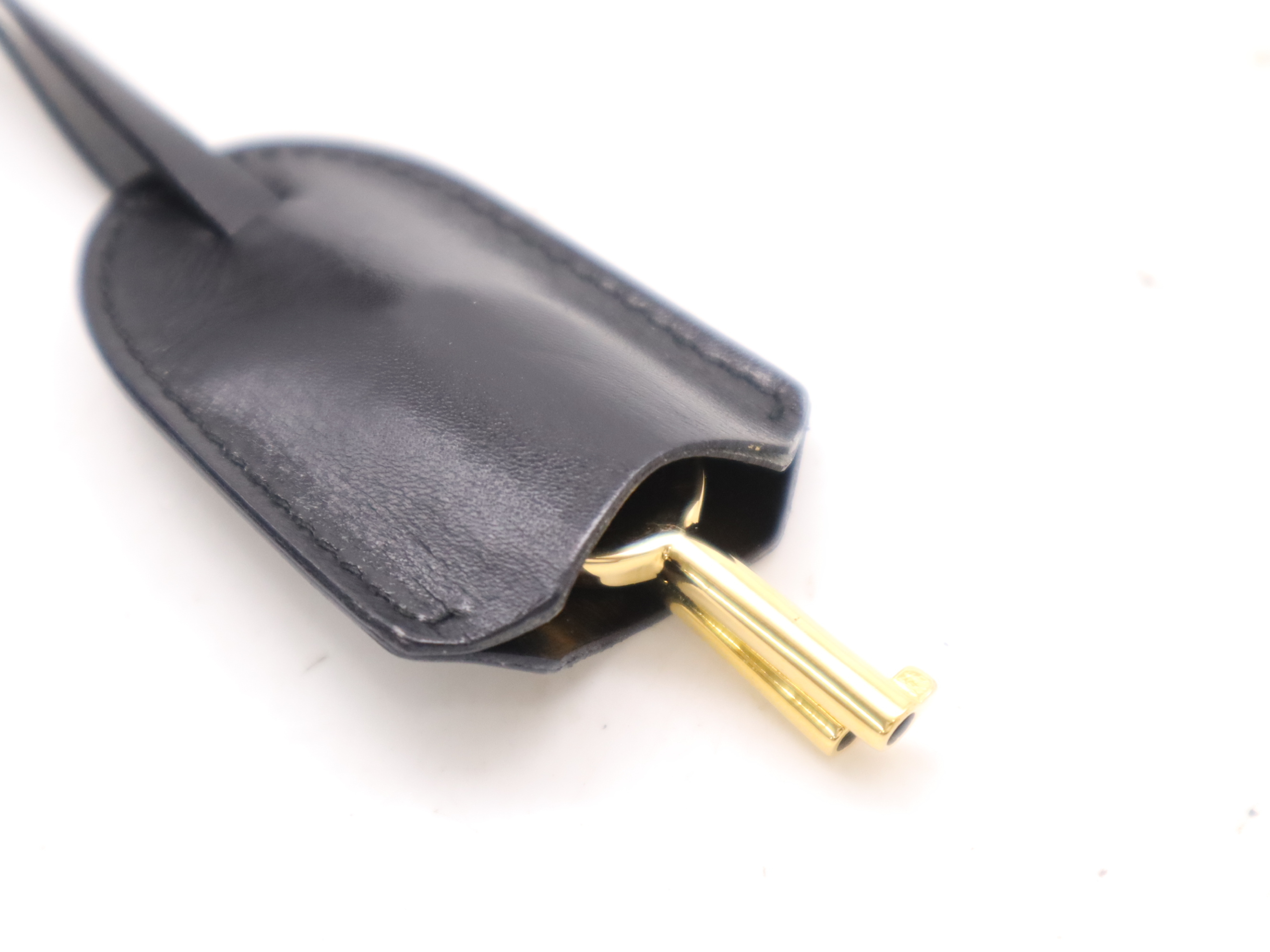000.26.0258 Leather Lady Lock Handbag Black GD Hardware Crochette Key x 2 Handbag — view 14