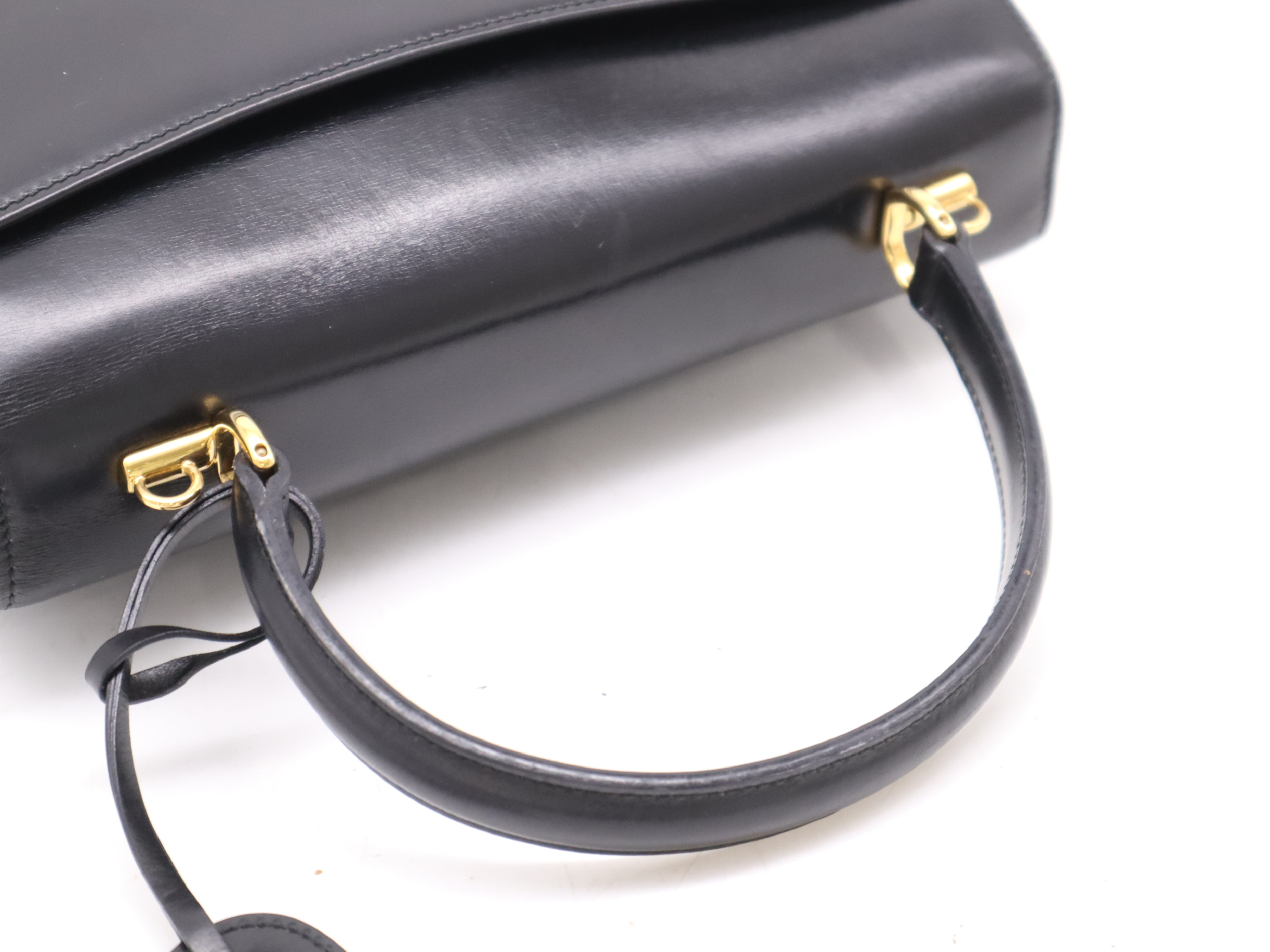 000.26.0258 Leather Lady Lock Handbag Black GD Hardware Crochette Key x 2 Handbag — view 6