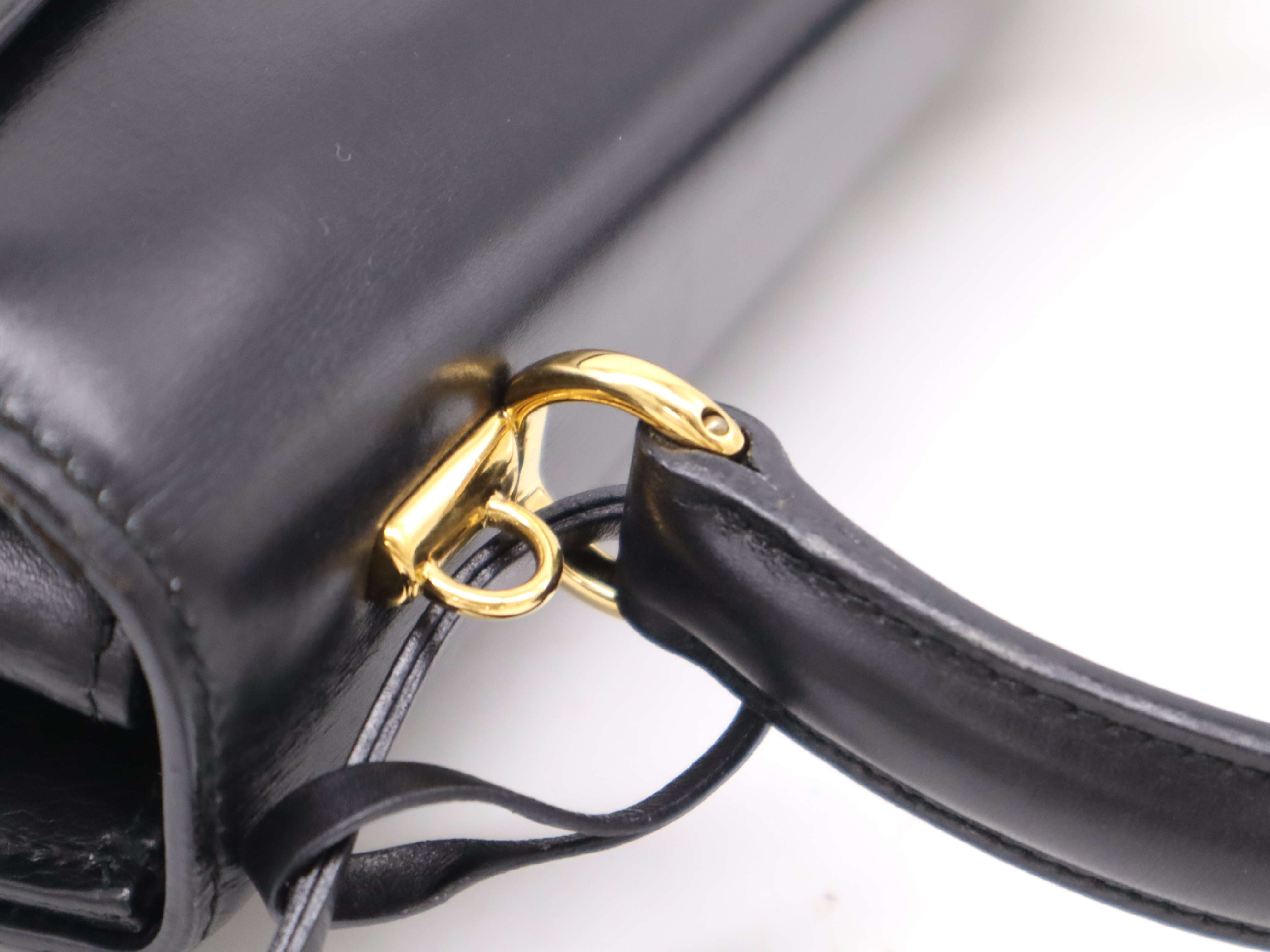 000.26.0258 Leather Lady Lock Handbag Black GD Hardware Crochette Key x 2 Handbag — view 7