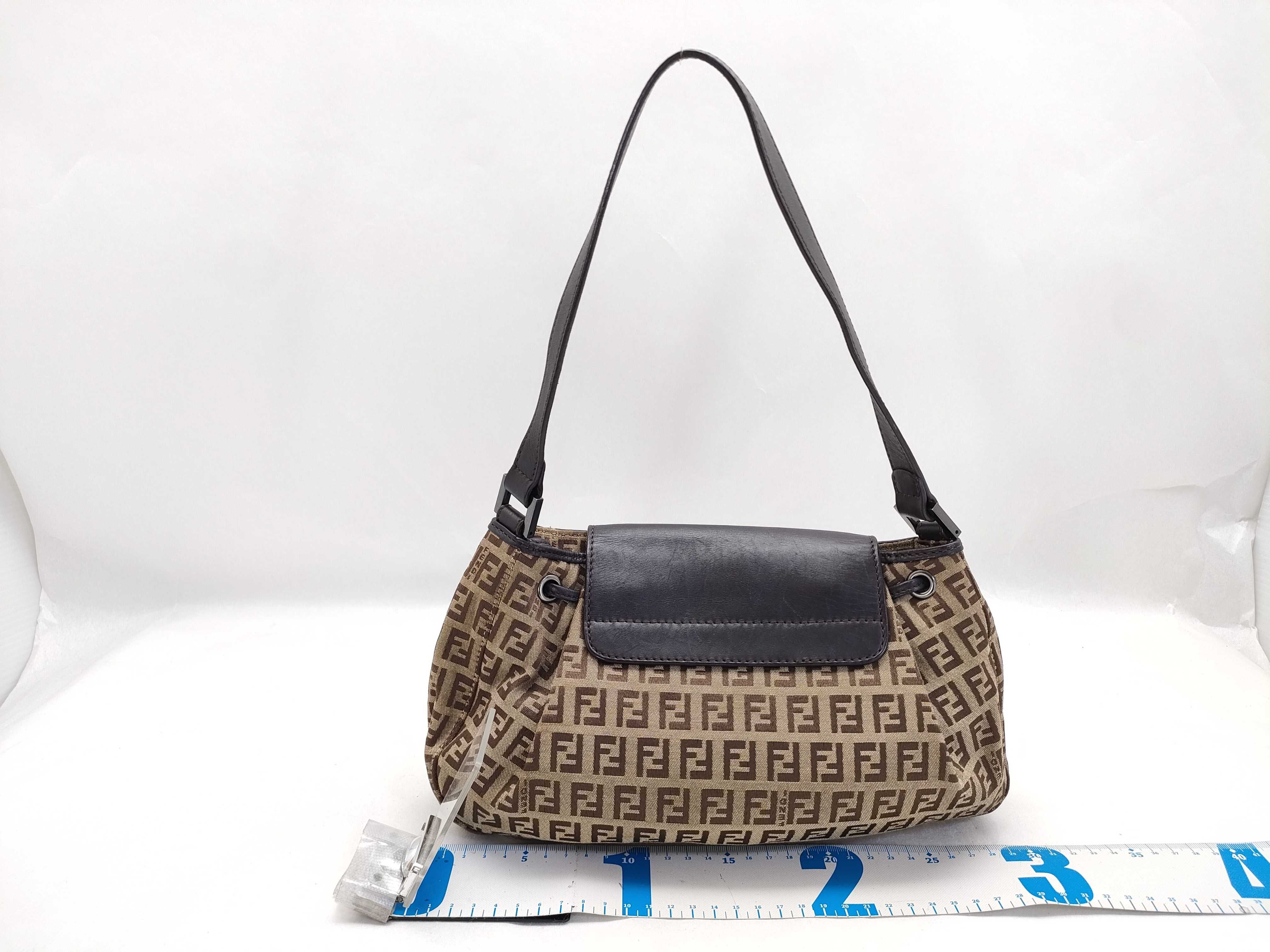 Mamma Fendi Zucchino Handbag Mamma Bucket Dark Brown Handbag — view 2
