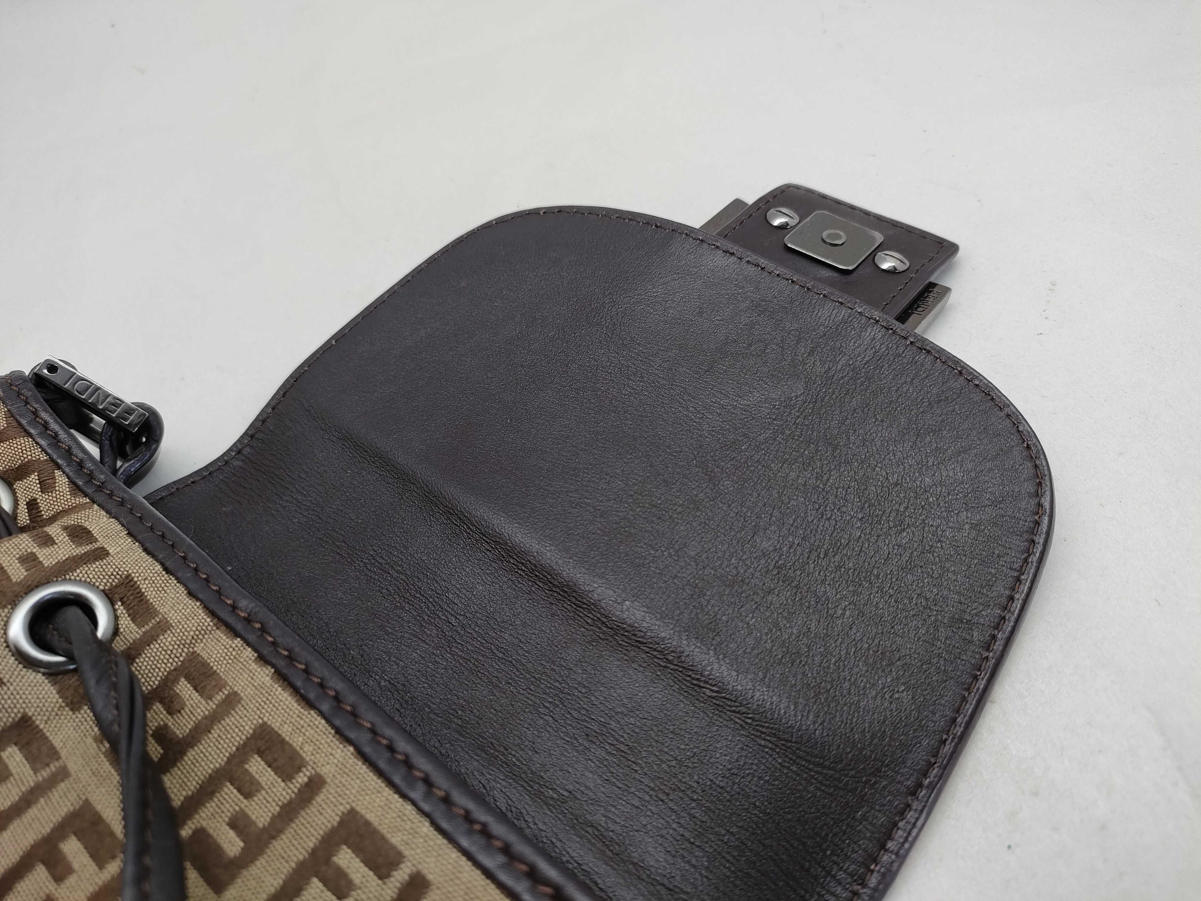 Mamma Fendi Zucchino Handbag Mamma Bucket Dark Brown Handbag — view 11
