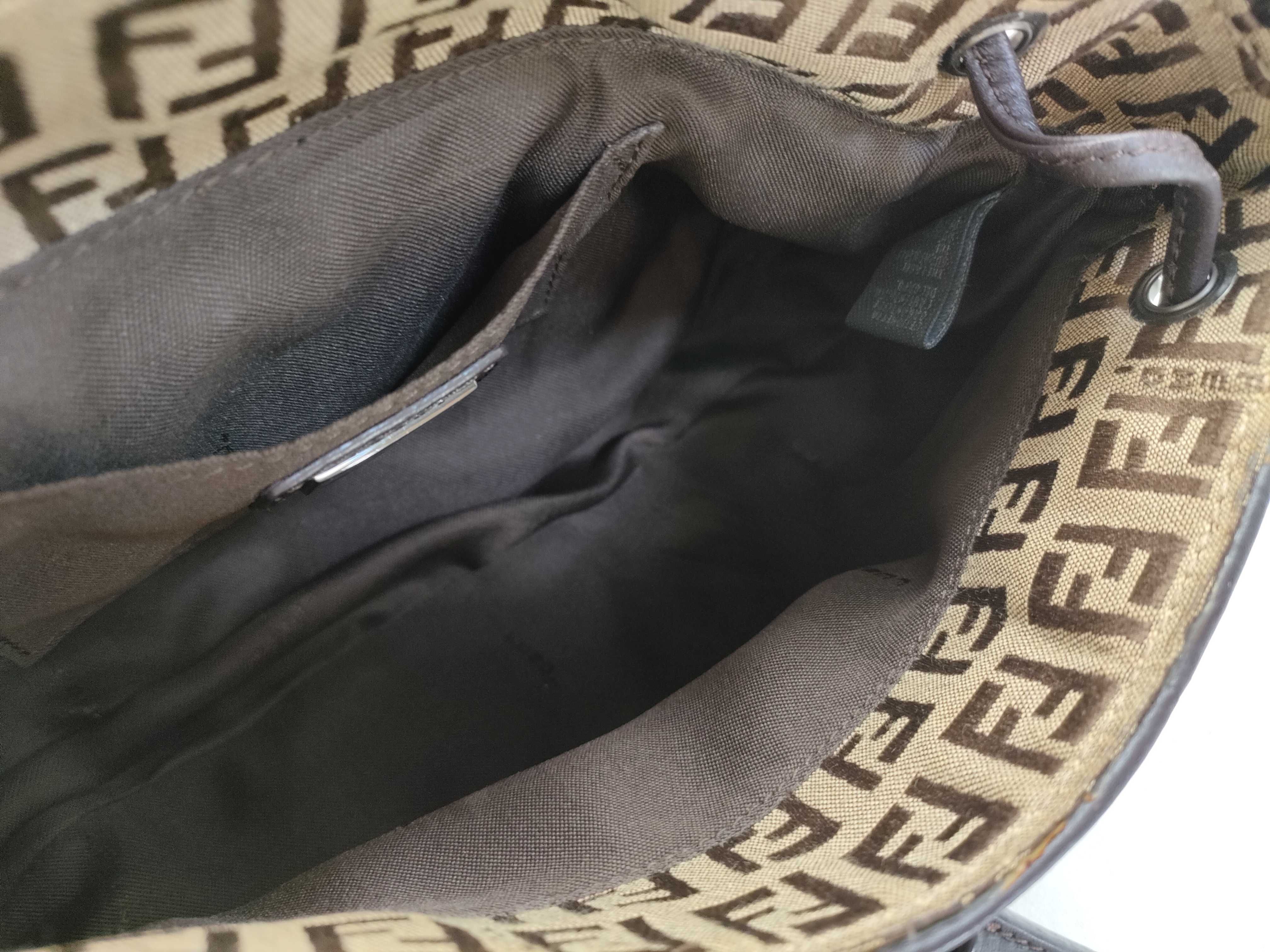 Mamma Fendi Zucchino Handbag Mamma Bucket Dark Brown Handbag — view 8