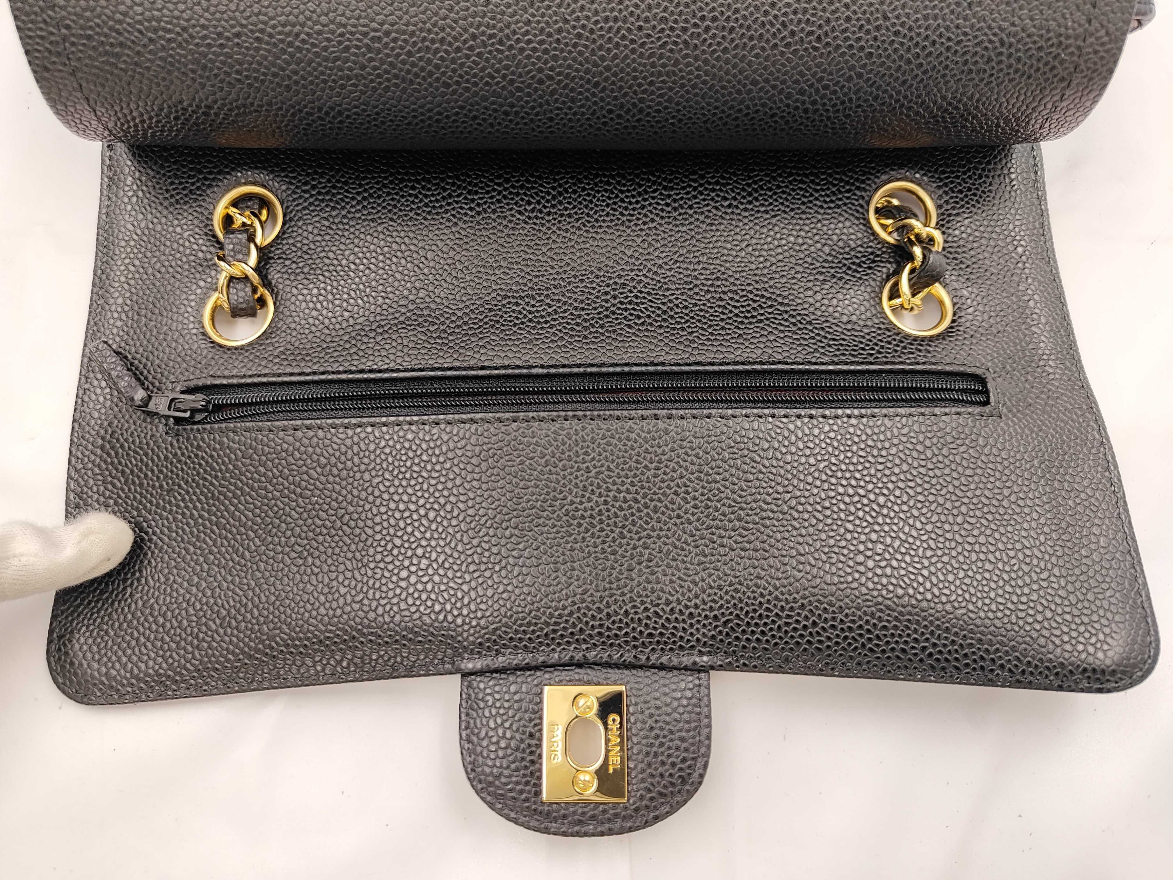 Caviar Skin Matelassé 25 Double Flap Shoulder Bag — view 7