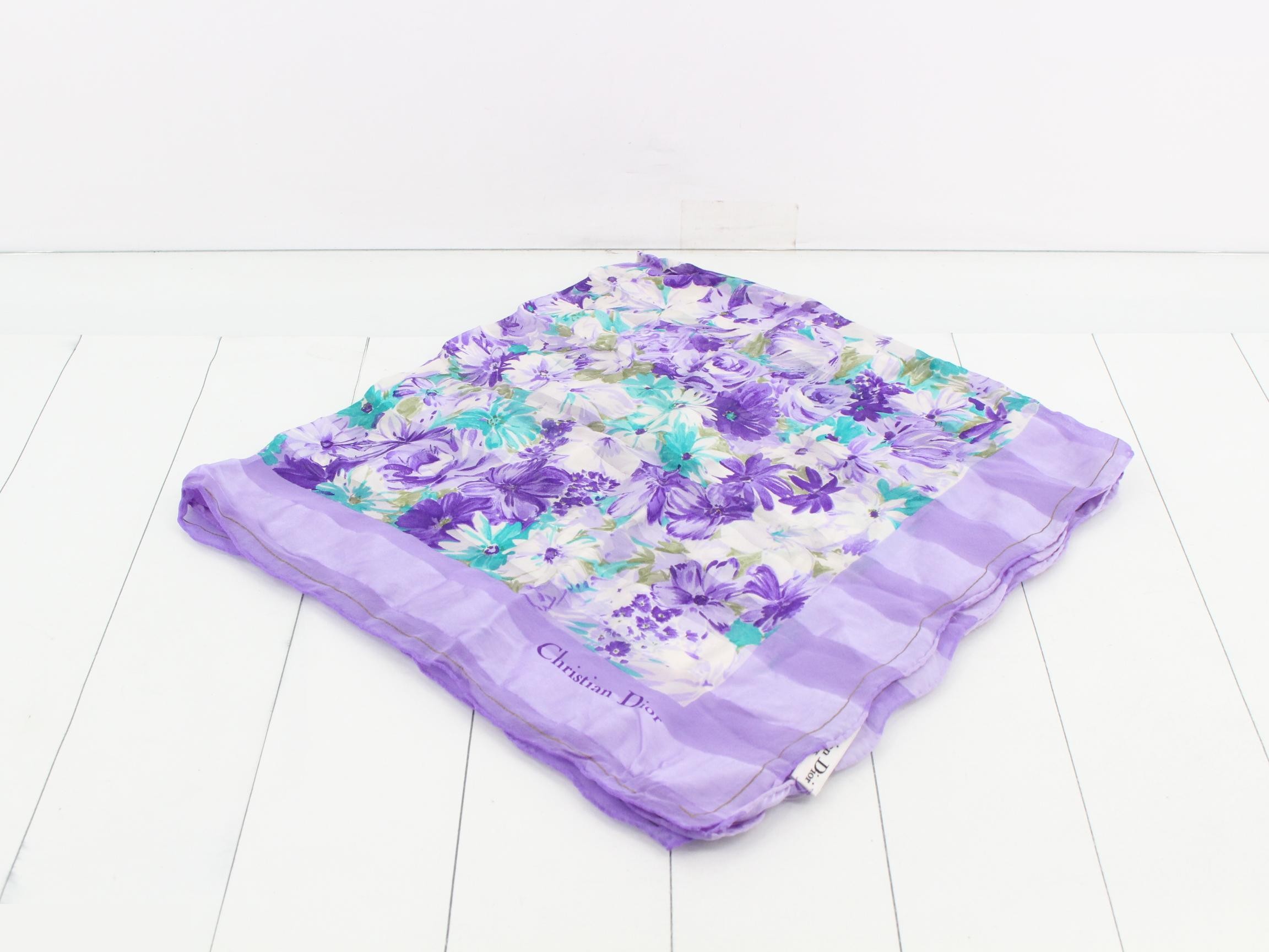 floral scarf, purple