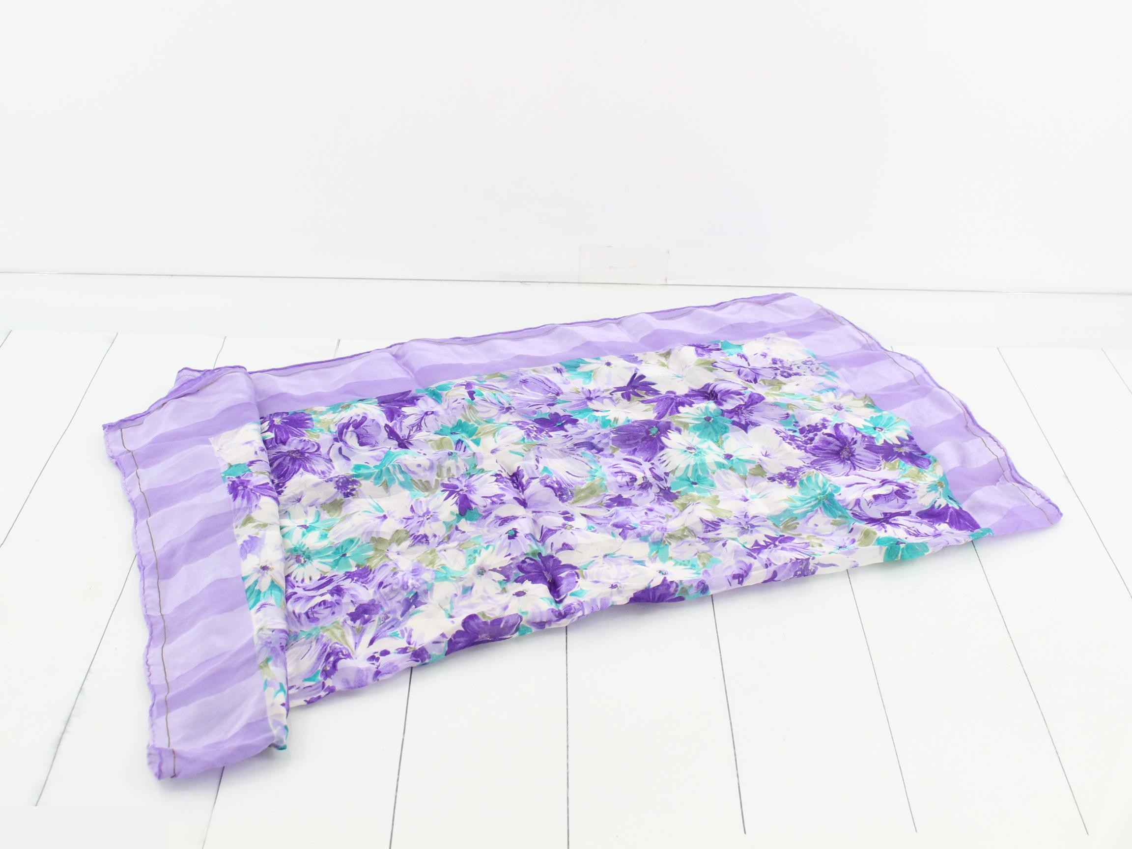 floral scarf, purple — view 3