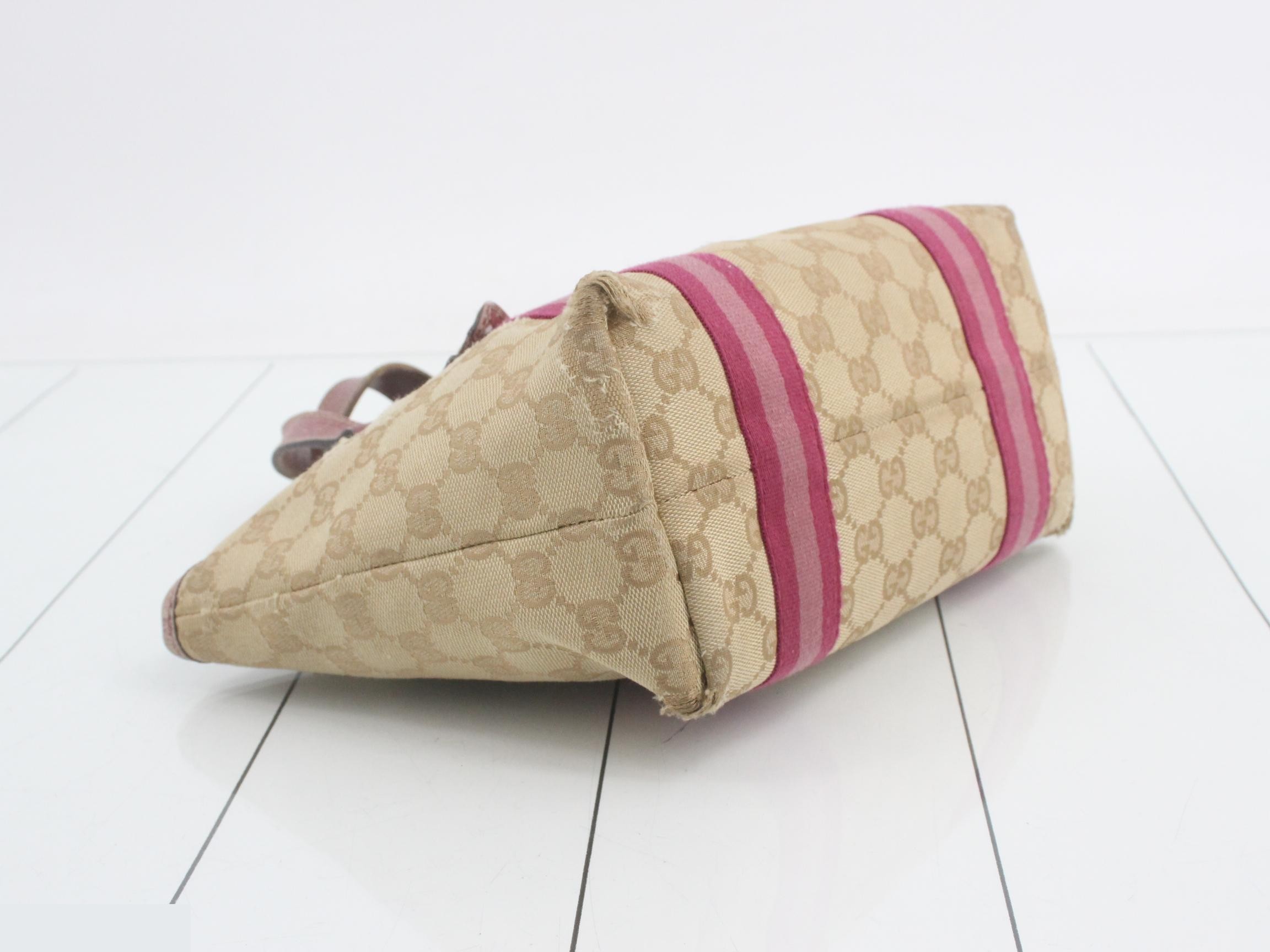 canvas tote bag, pink, butterfly charm, item number 139261 — view 5