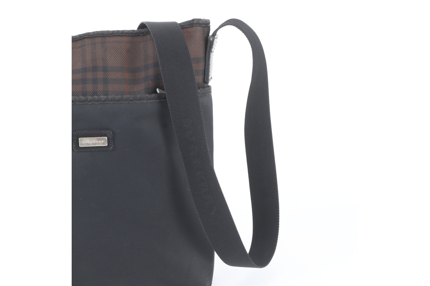 Checked leather shoulder bag — view 2