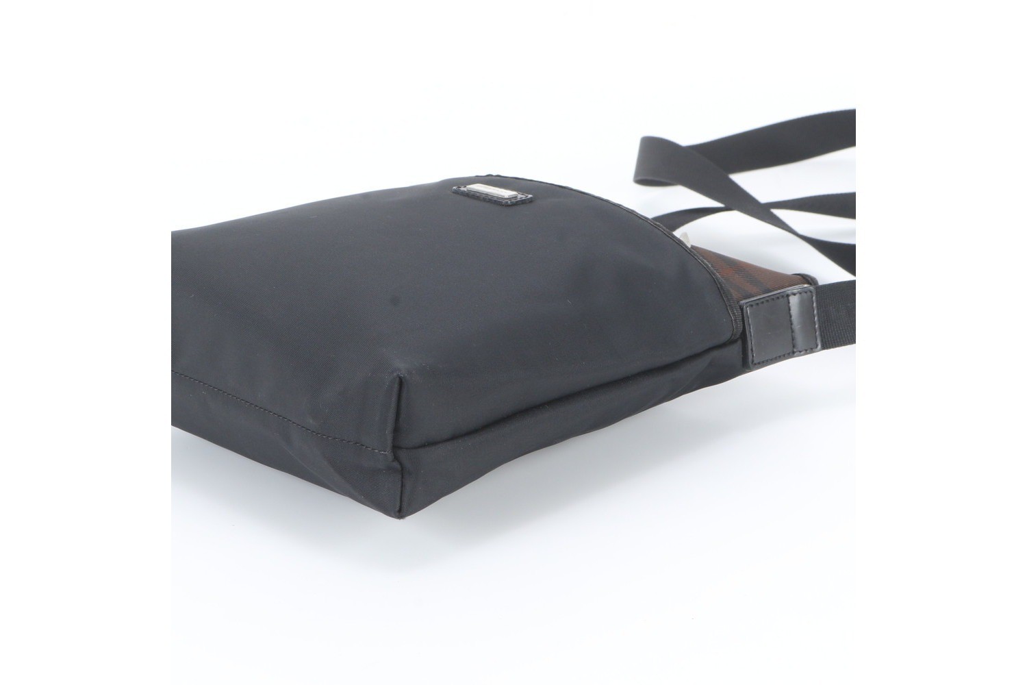 Checked leather shoulder bag — view 4