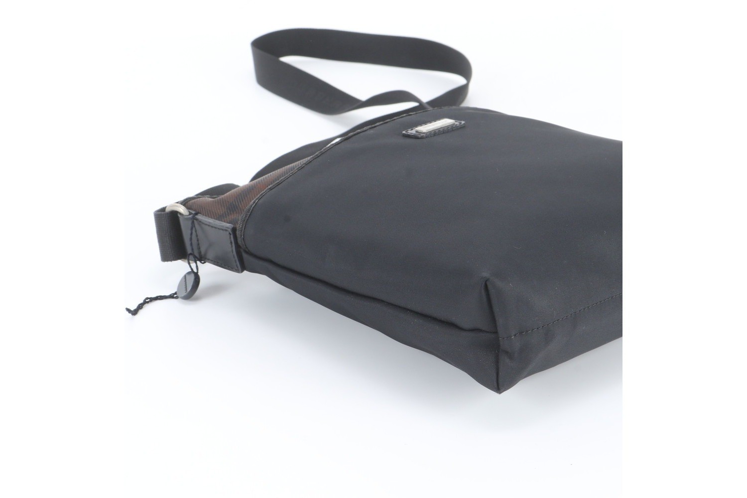 Checked leather shoulder bag — view 5